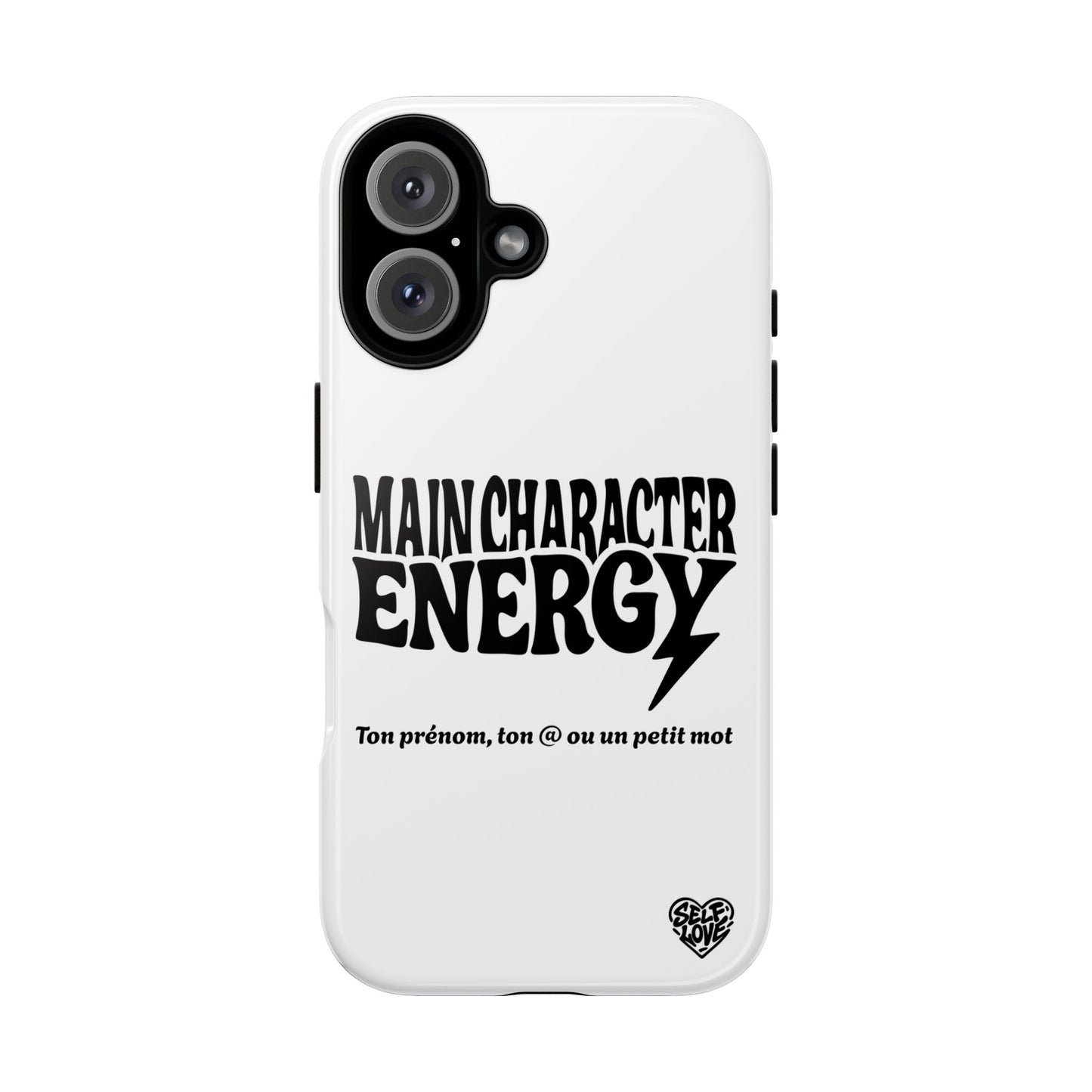 Main Character Energy - Coque iPhone (blanc)