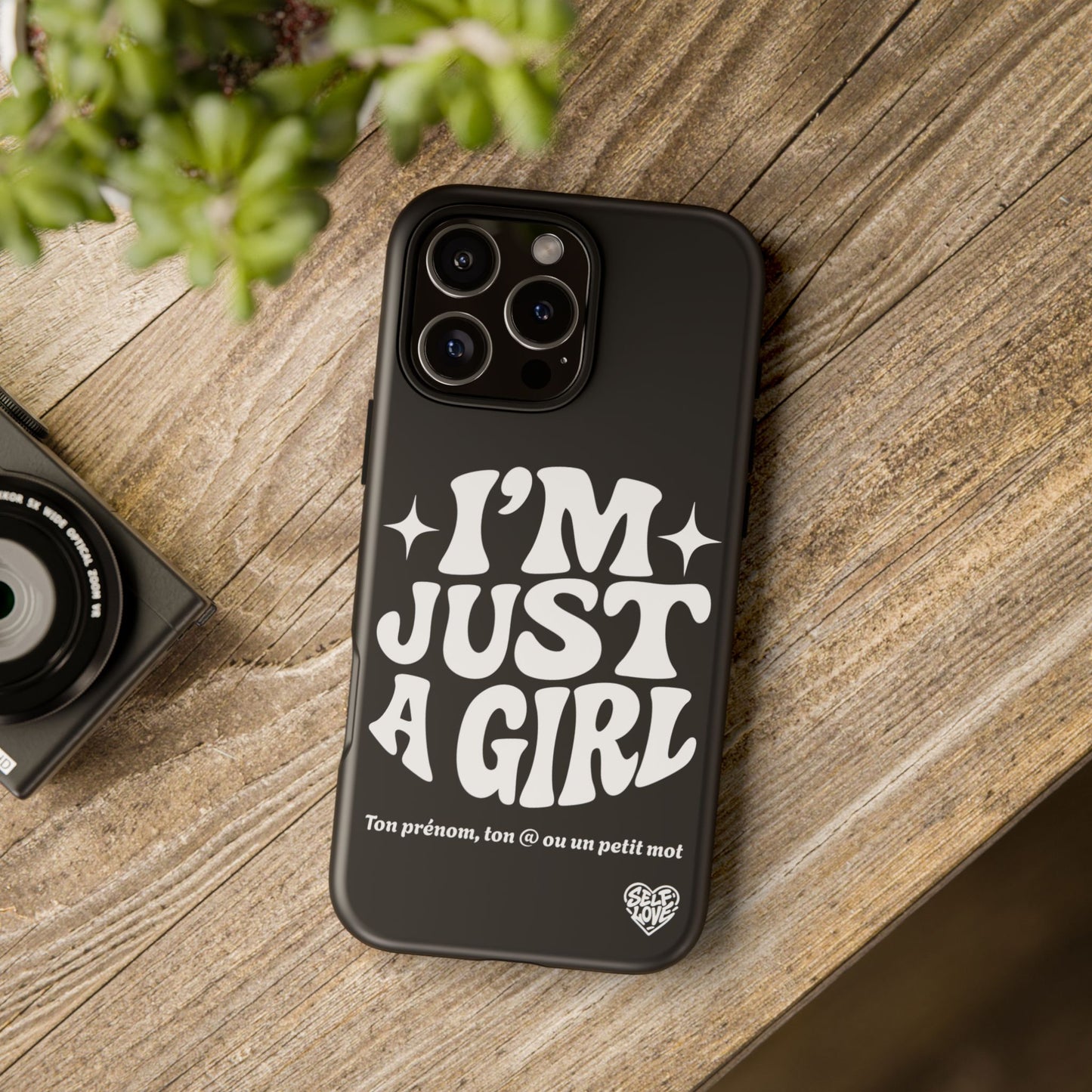 Im Just A Girl - Coque iPhone (noir)