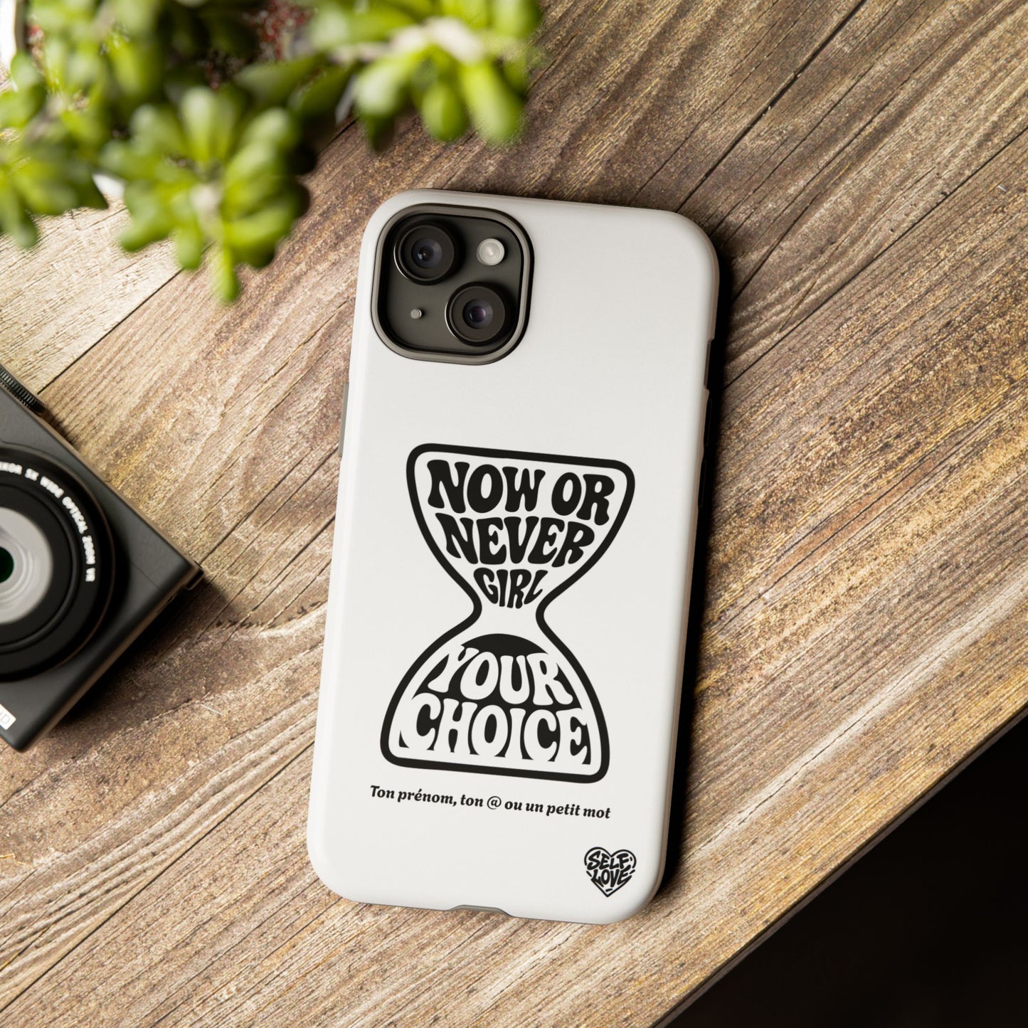 Now Or Never Girl - Coque iPhone (blanc)