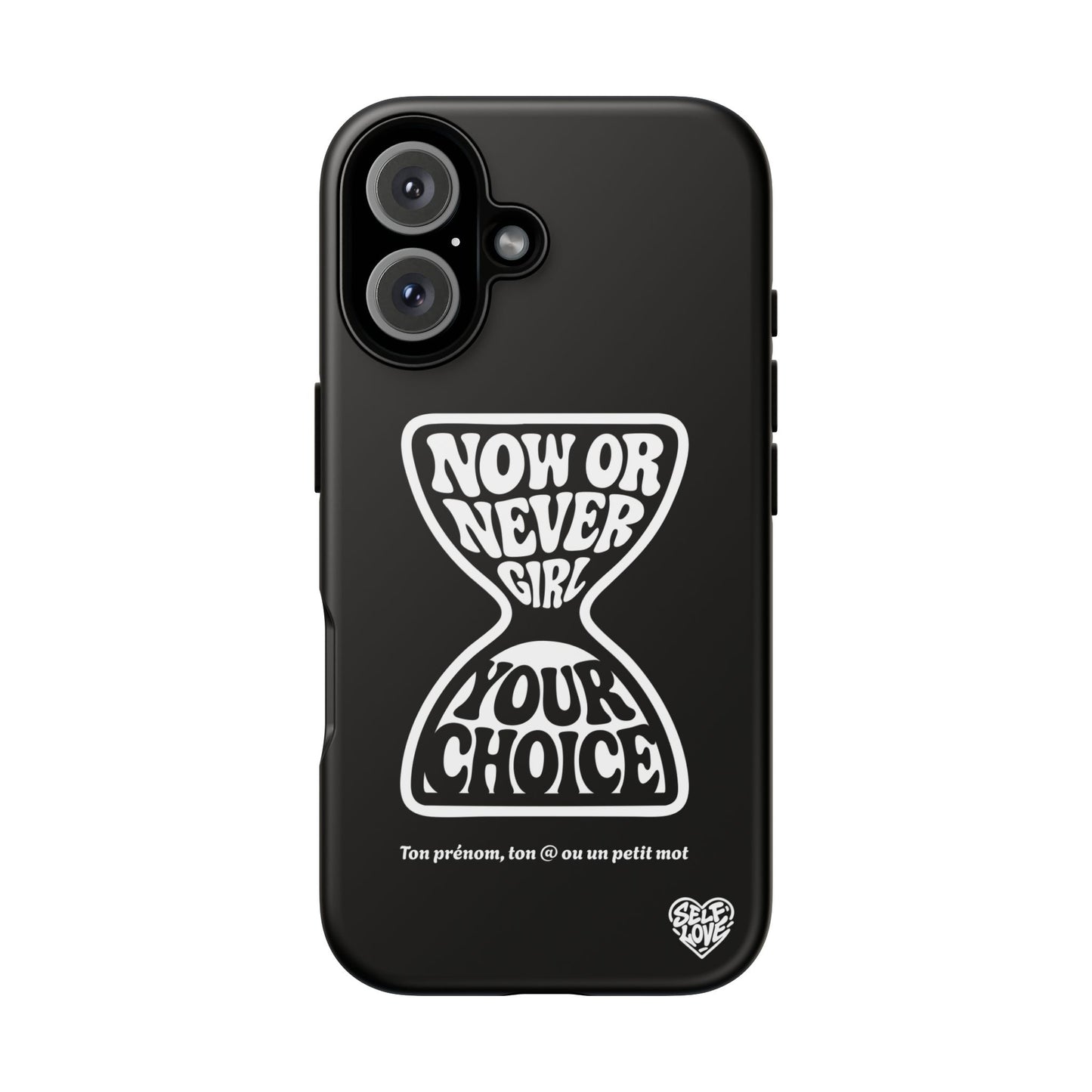 Now Or Never Girl - Coque iPhone (noir)