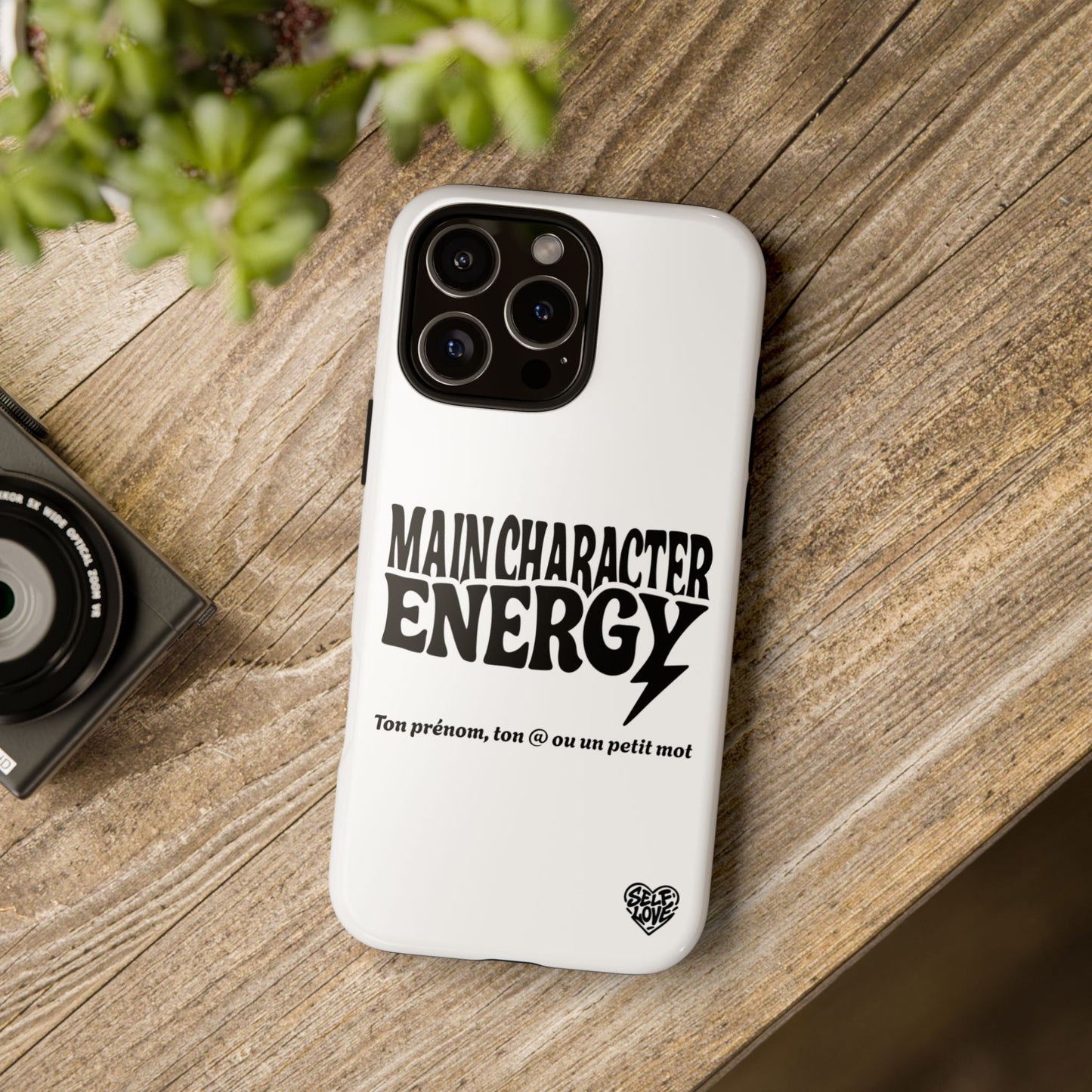 Main Character Energy - Coque iPhone (blanc)