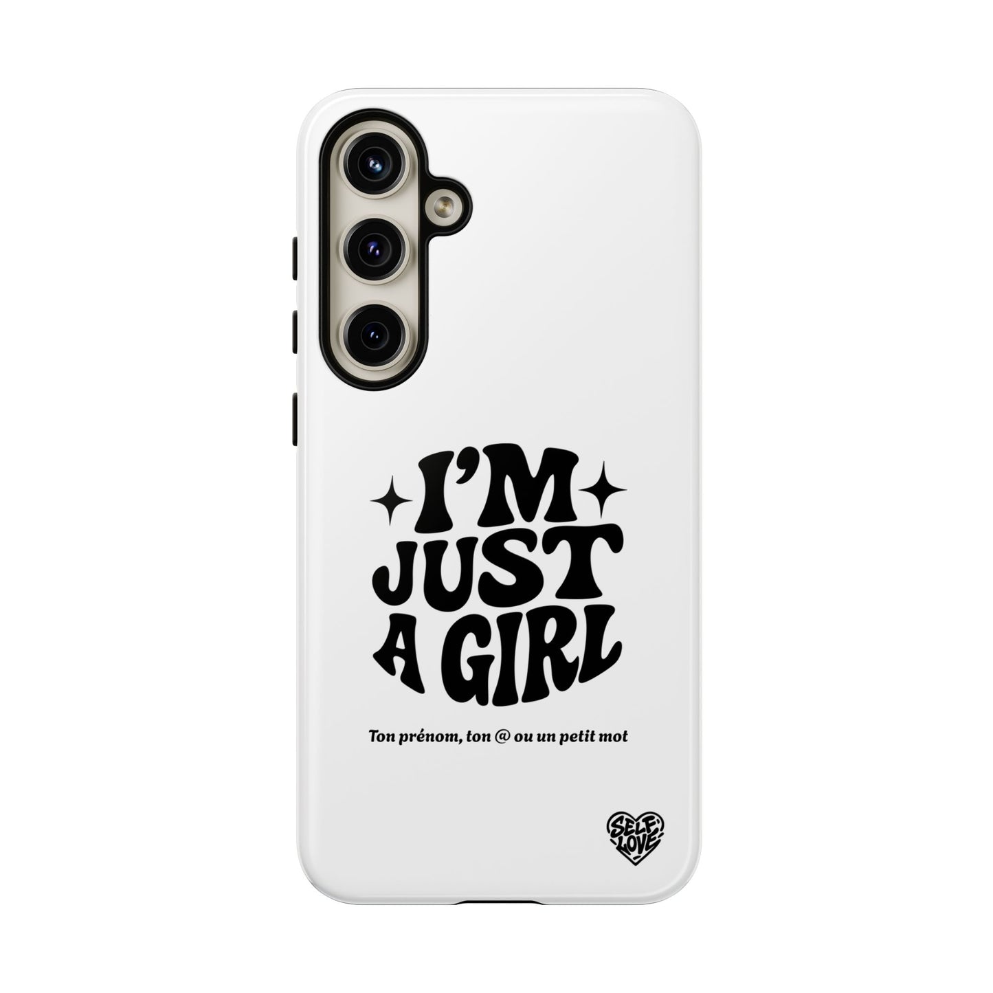 Im Just A Girl - Coque Samsung (blanc)
