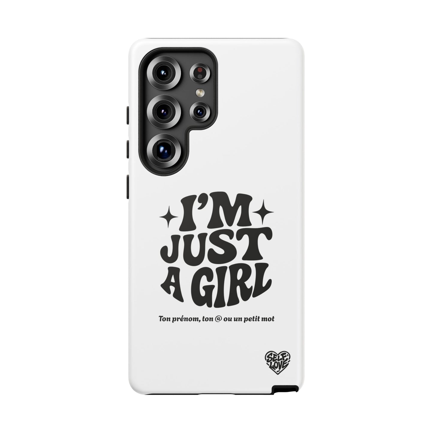 Im Just A Girl - Coque Samsung (blanc)