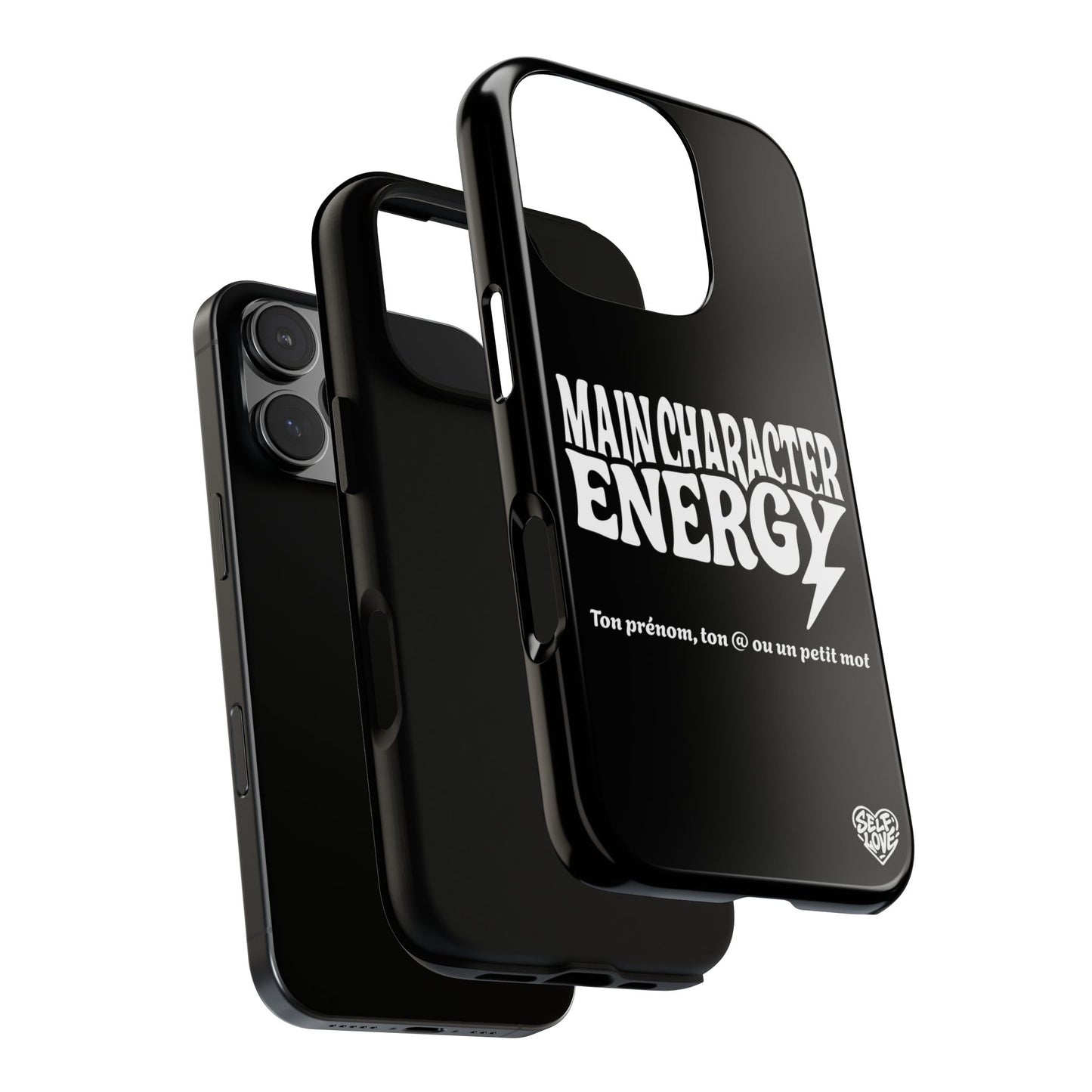 Main Character Energy - Coque iPhone (noir)
