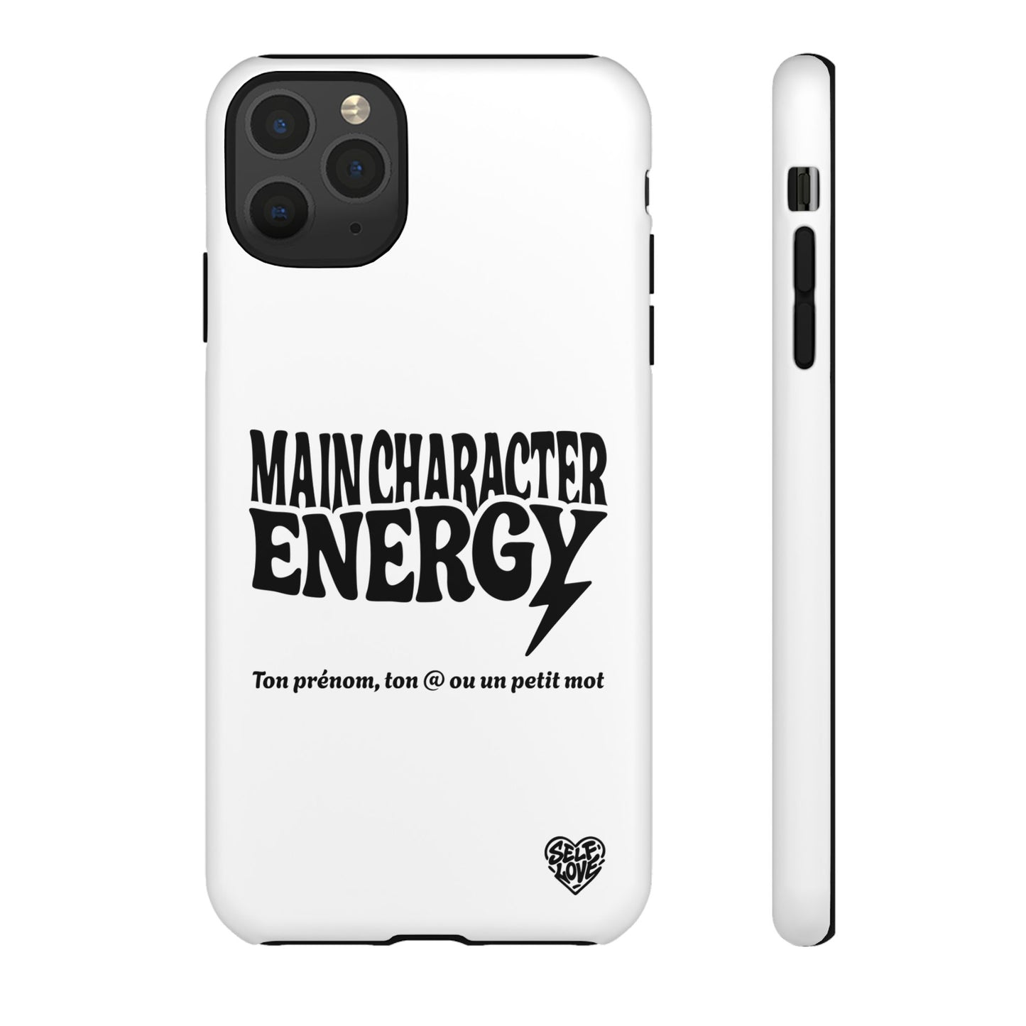 Main Character Energy - Coque iPhone (blanc)