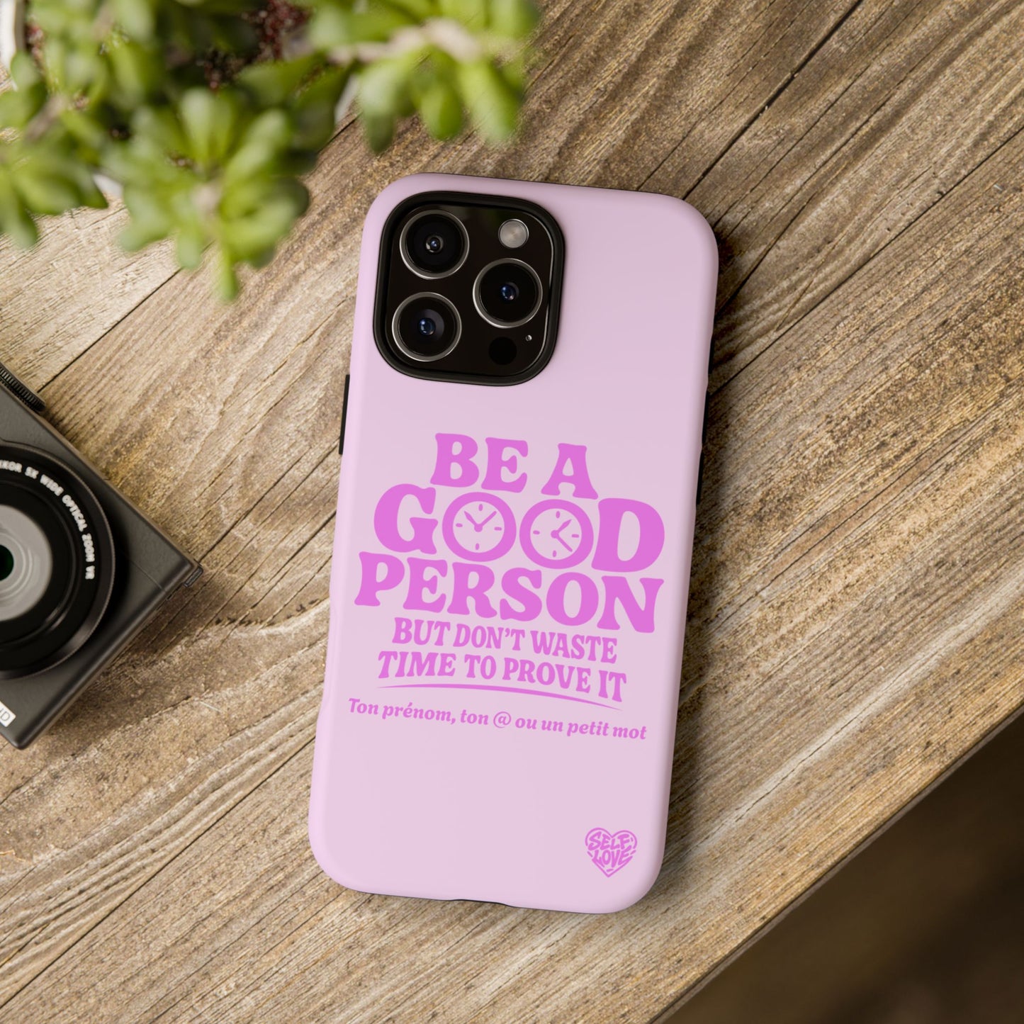 Be A Good Person - Coque iPhone (rose)