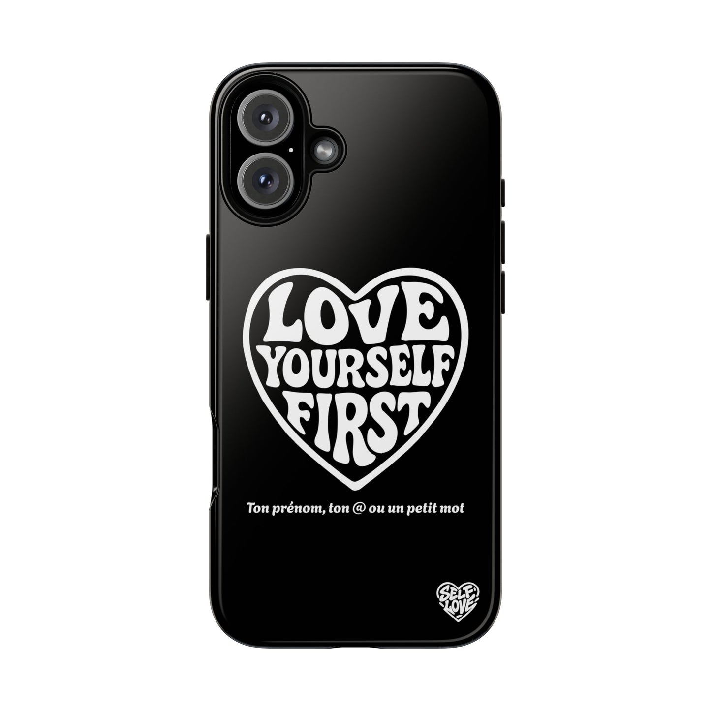 Love Yourself First - Coque iPhone (noir)