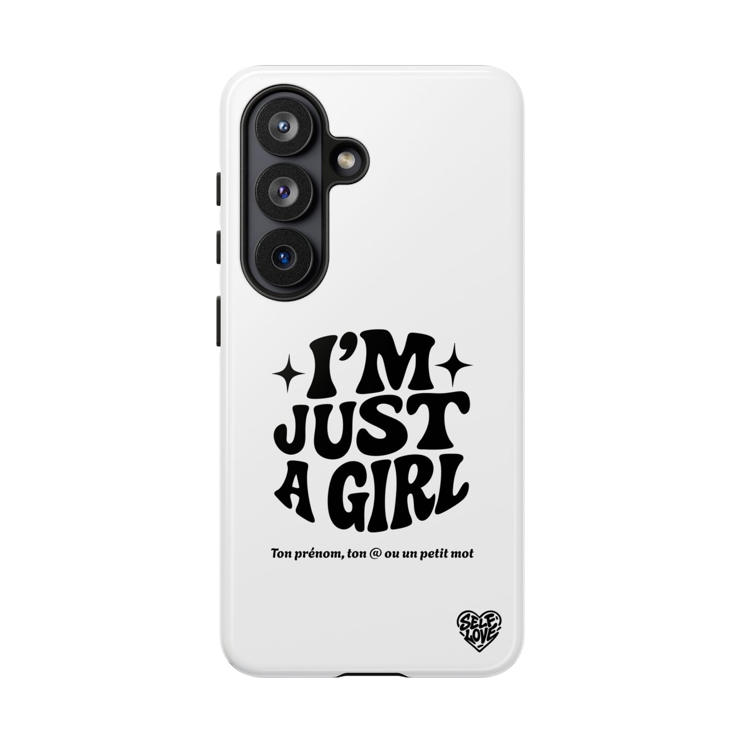 Im Just A Girl - Coque Samsung (blanc)