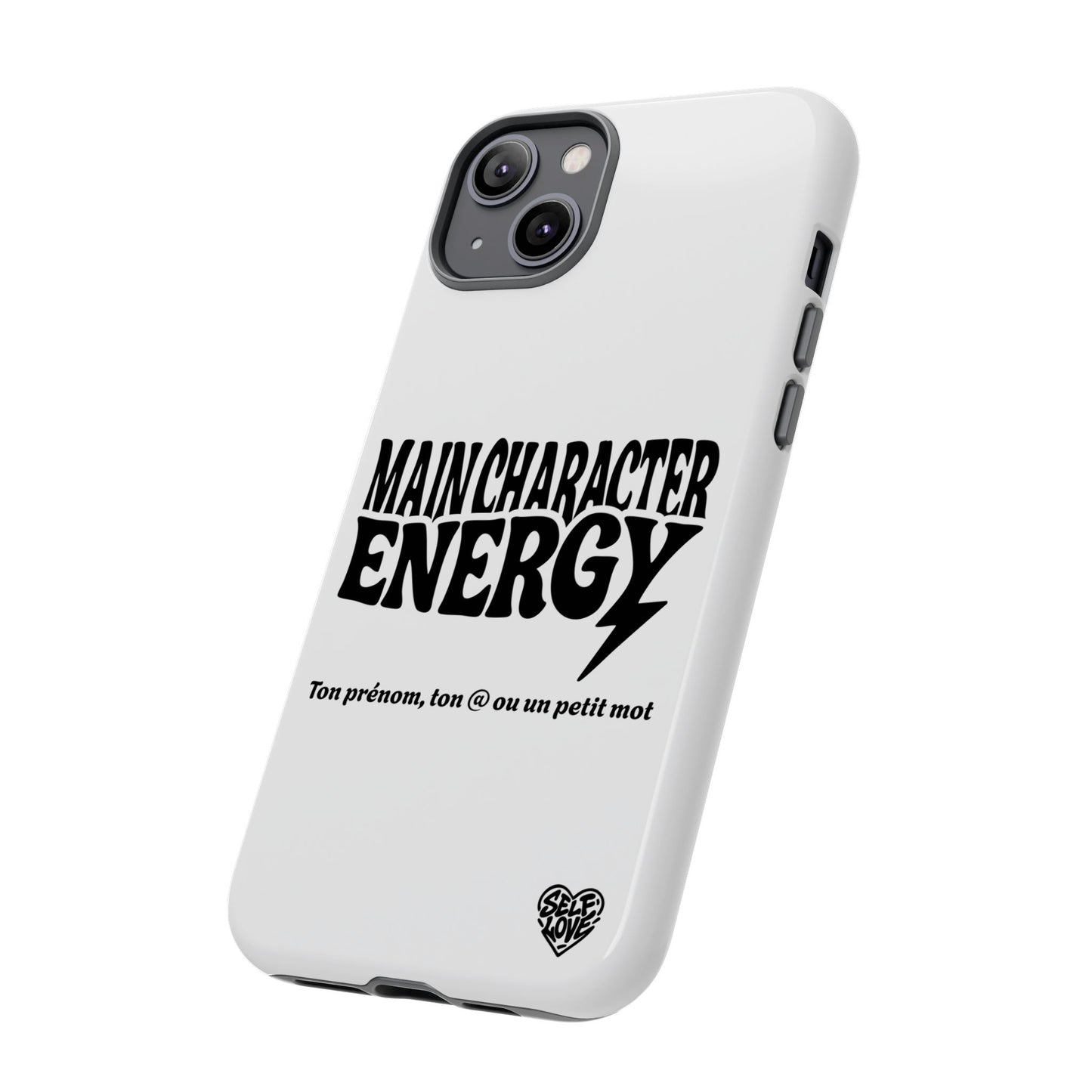 Main Character Energy - Coque iPhone (blanc)