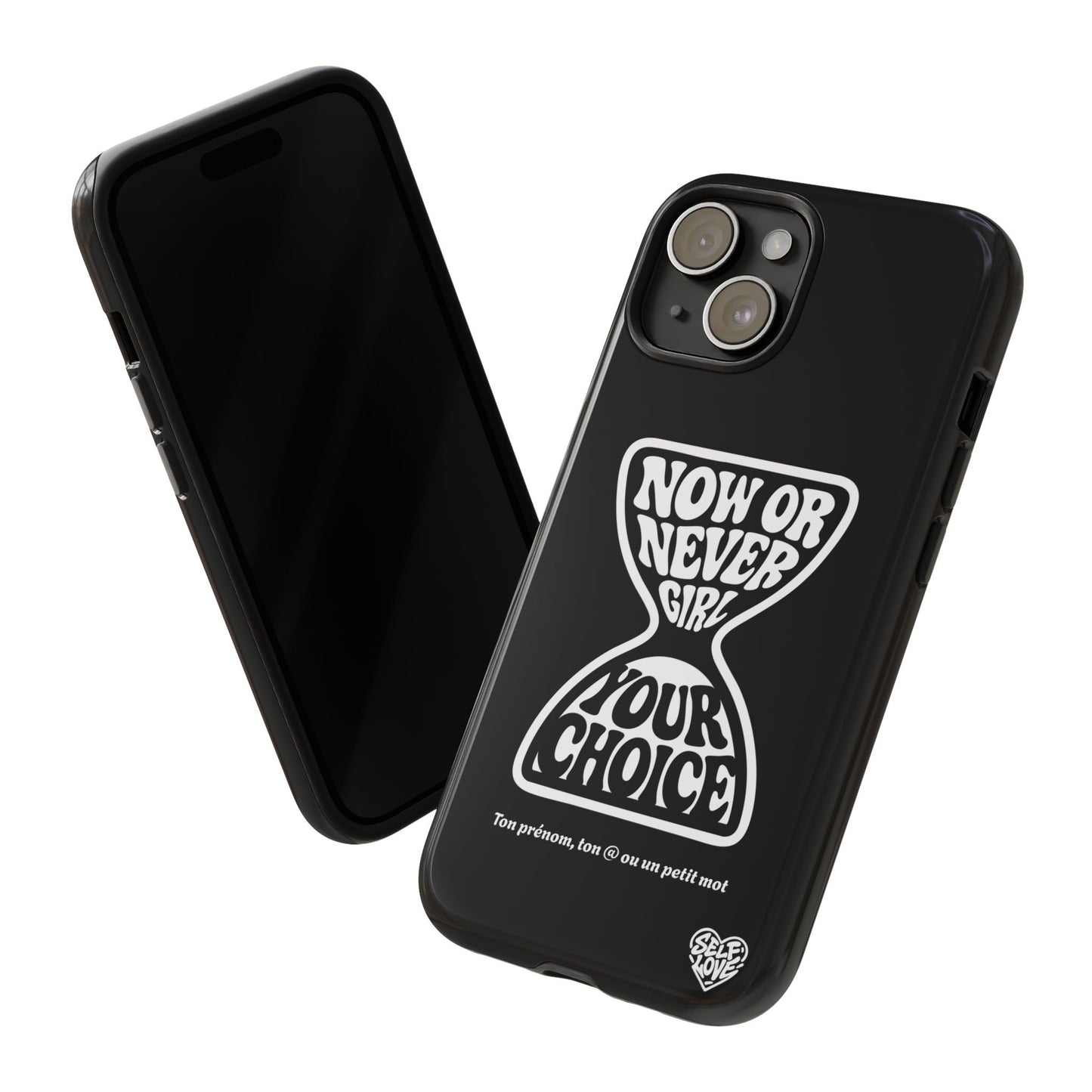 Now Or Never Girl - Coque iPhone (noir)