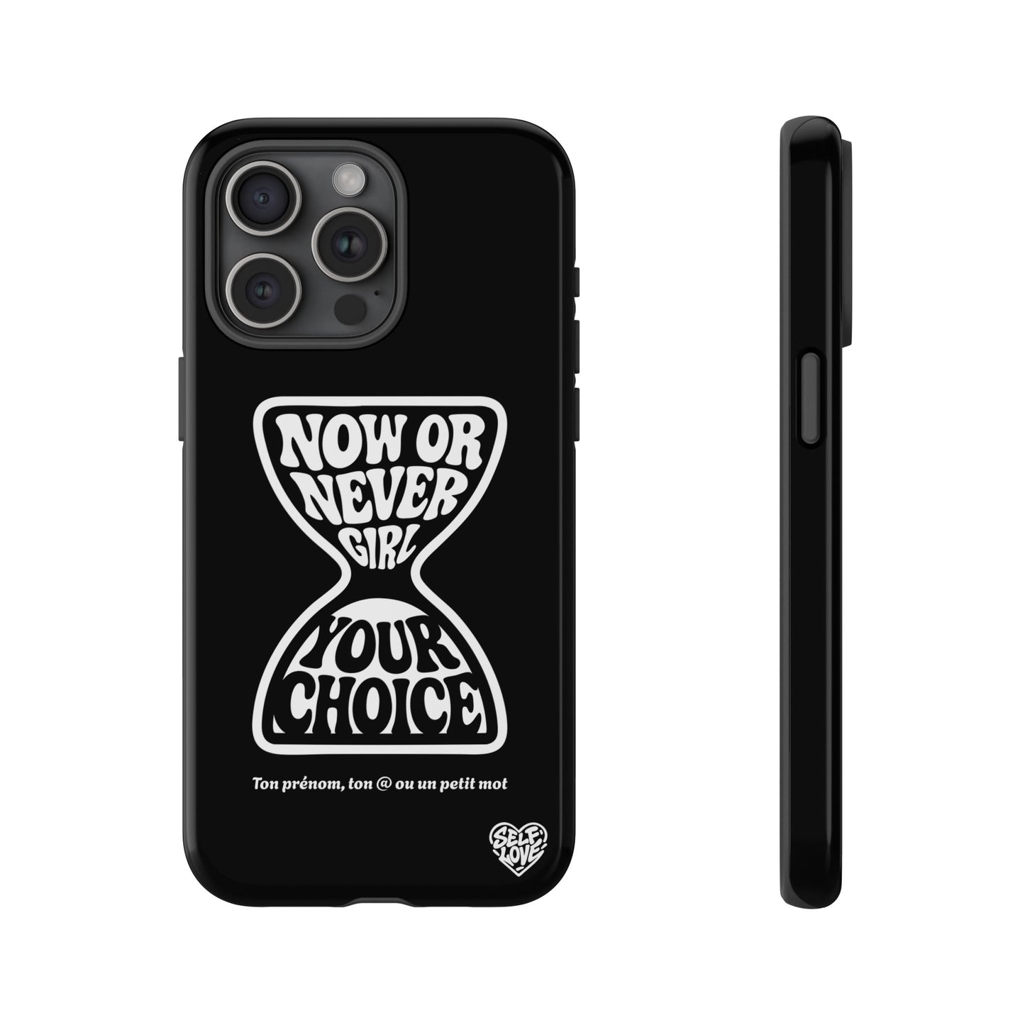 Now Or Never Girl - Coque iPhone (noir)