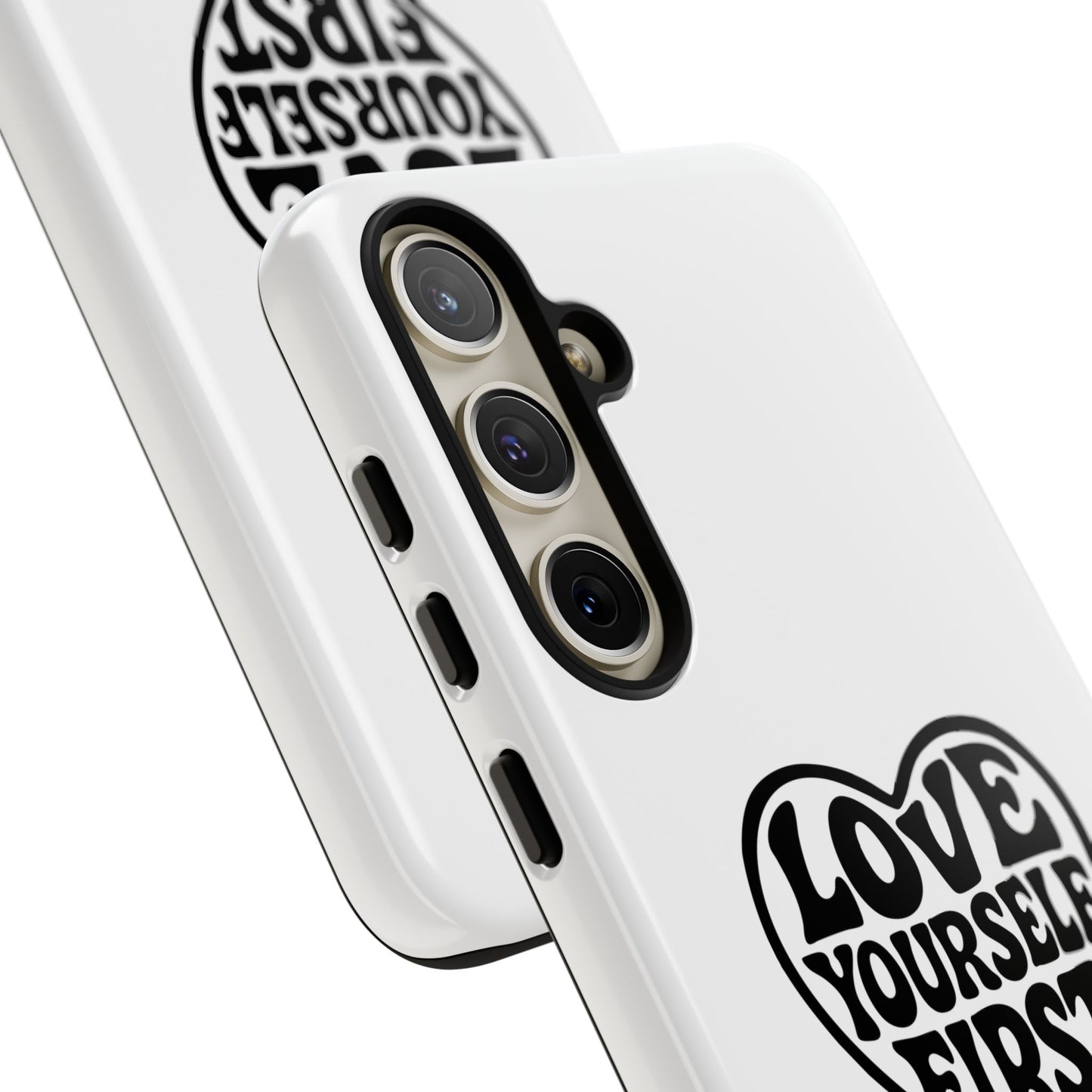 Love Yourself First - Coque Samsung (blanc)