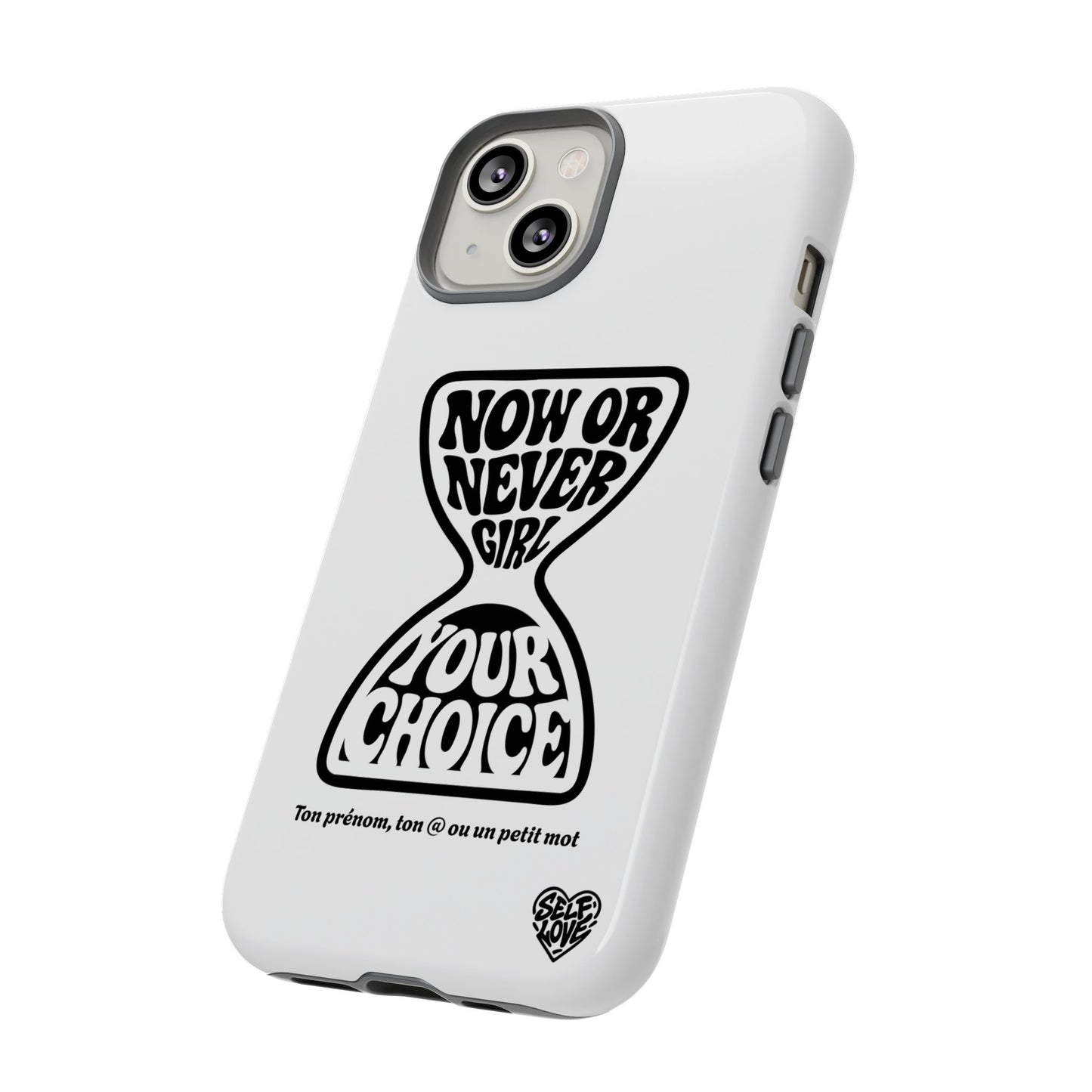 Now Or Never Girl - Coque iPhone (blanc)