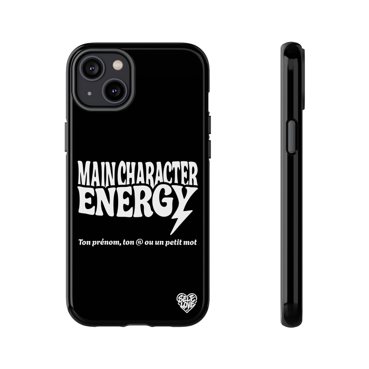 Main Character Energy - Coque iPhone (noir)