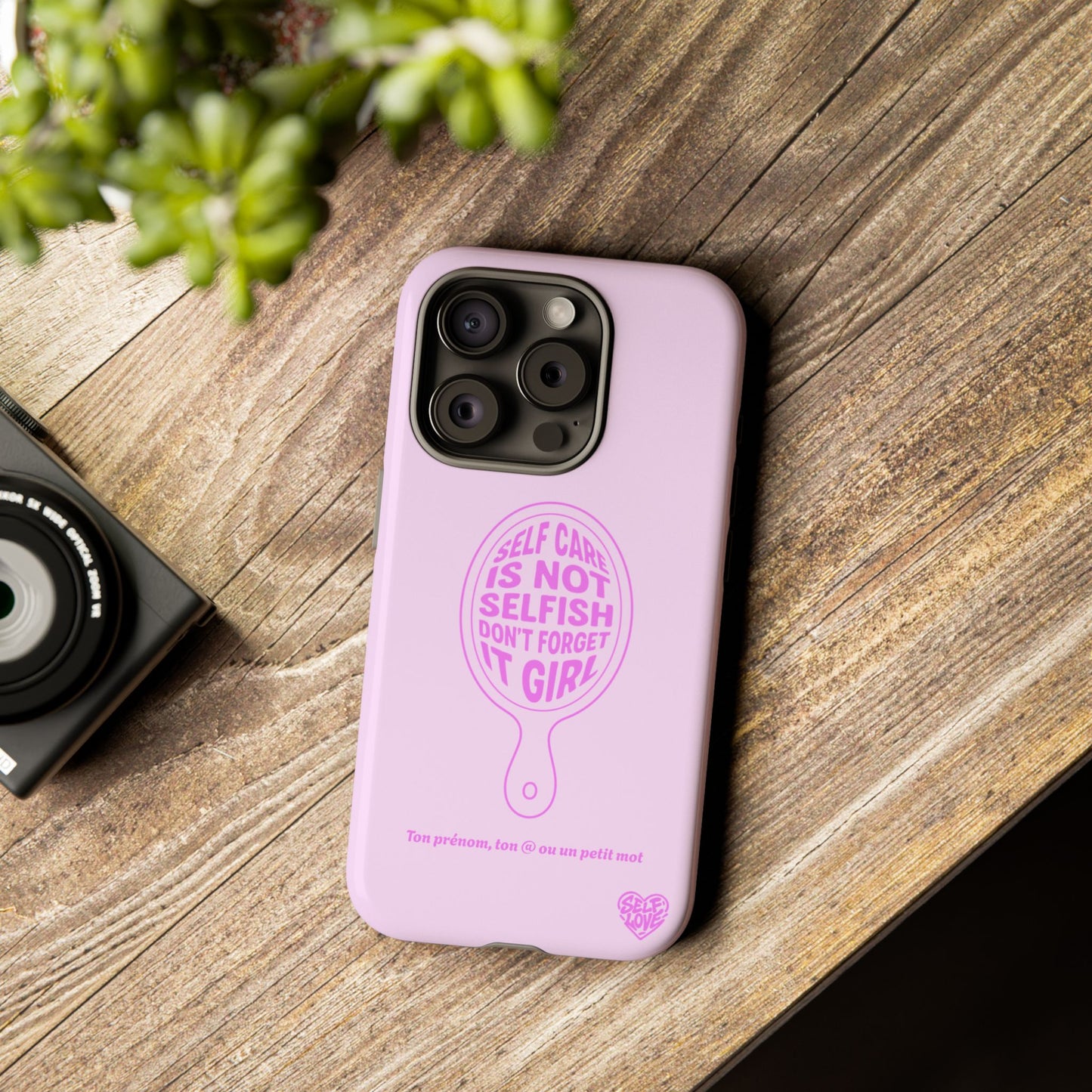 Self Care - Coque iPhone (rose)