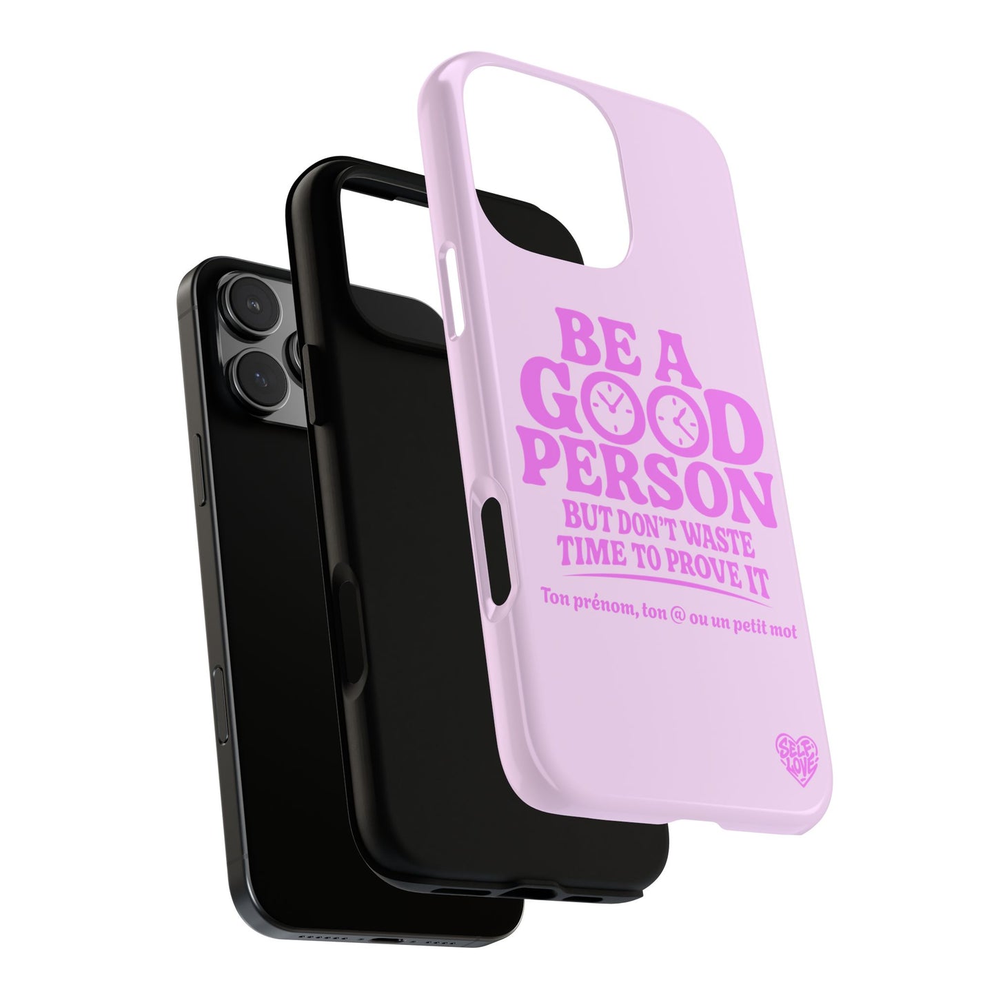 Be A Good Person - Coque iPhone (rose)