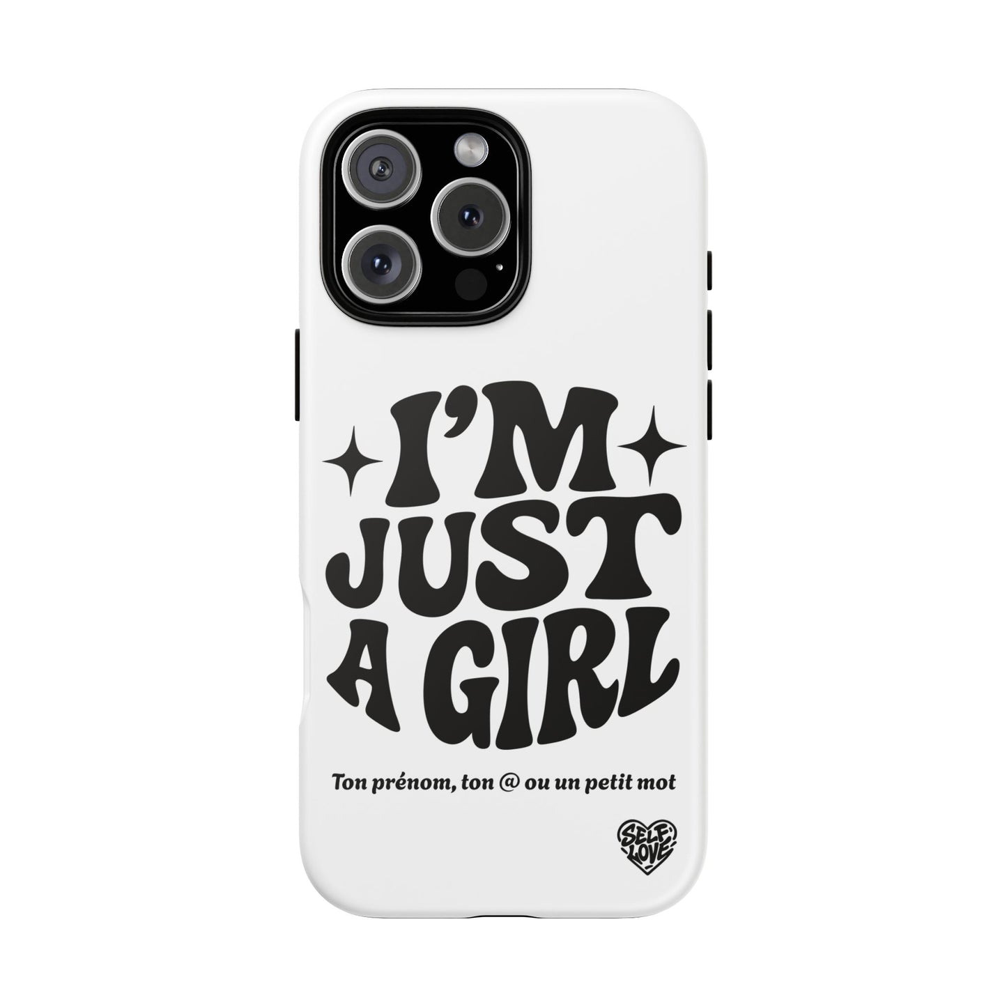 Im Just A Girl - Coque iPhone (blanc)