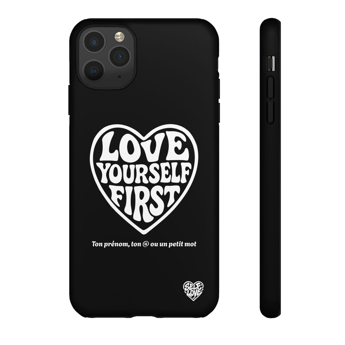 Love Yourself First - Coque iPhone (noir)