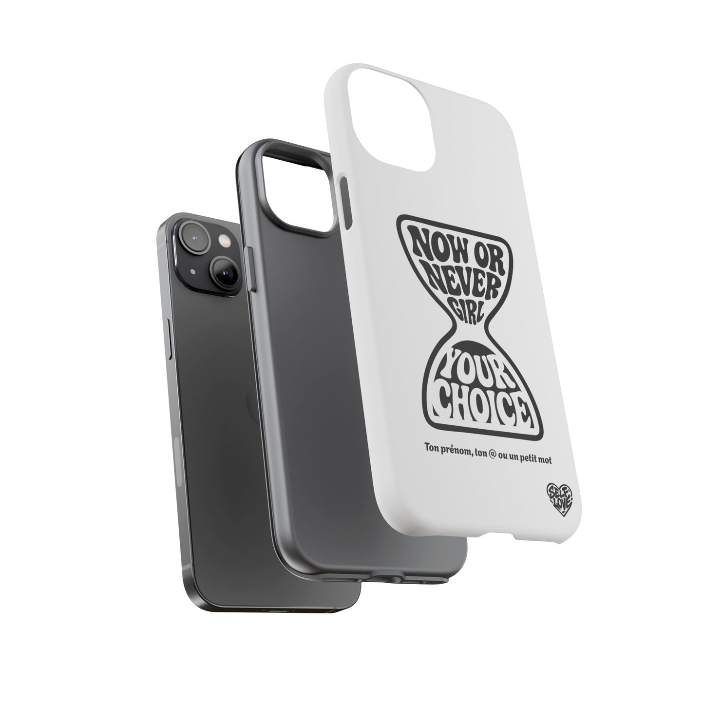 Now Or Never Girl - Coque iPhone (blanc)