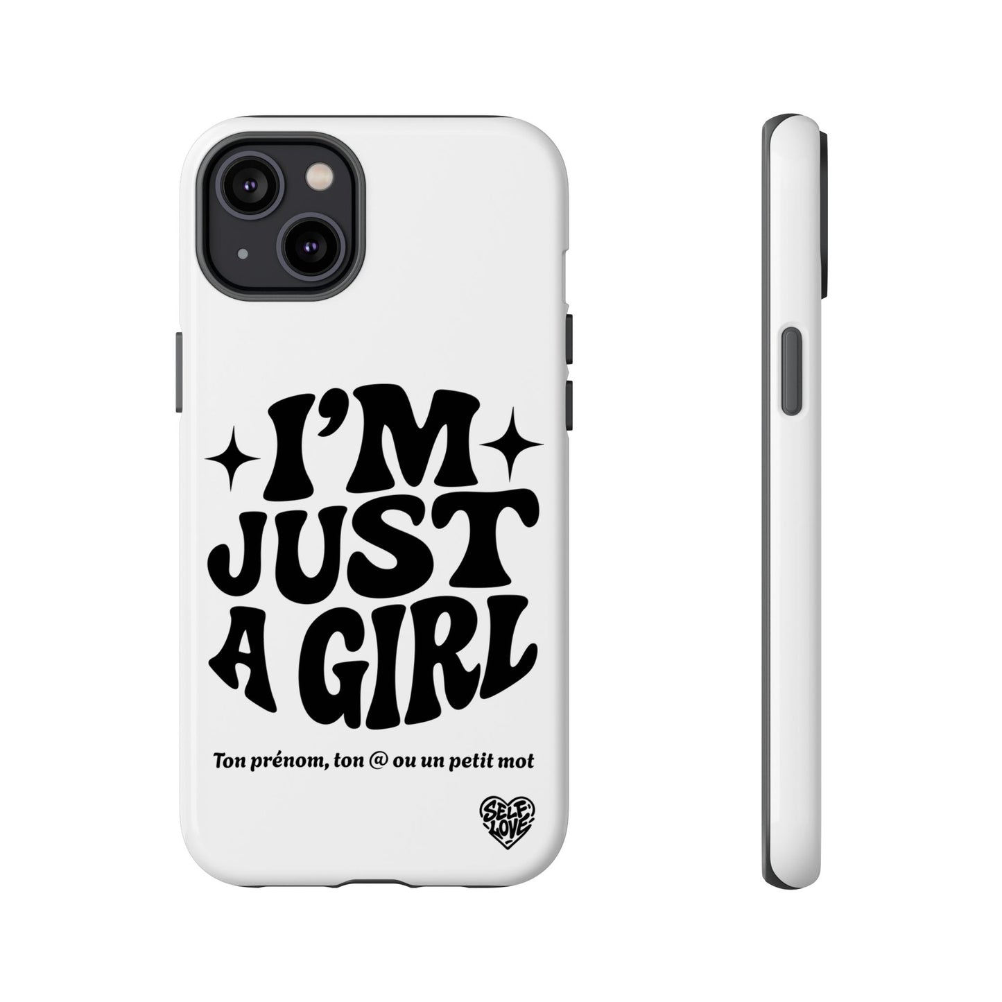 Im Just A Girl - Coque iPhone (blanc)