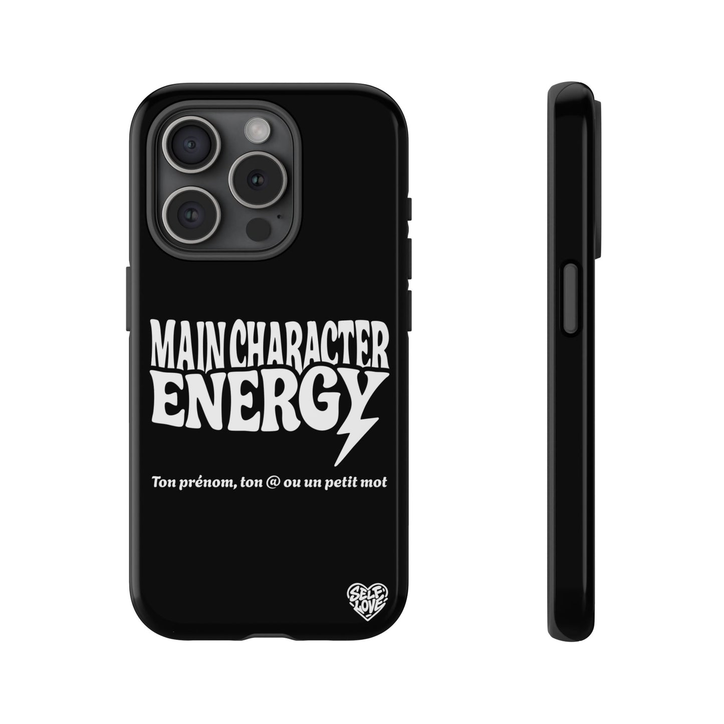 Main Character Energy - Coque iPhone (noir)