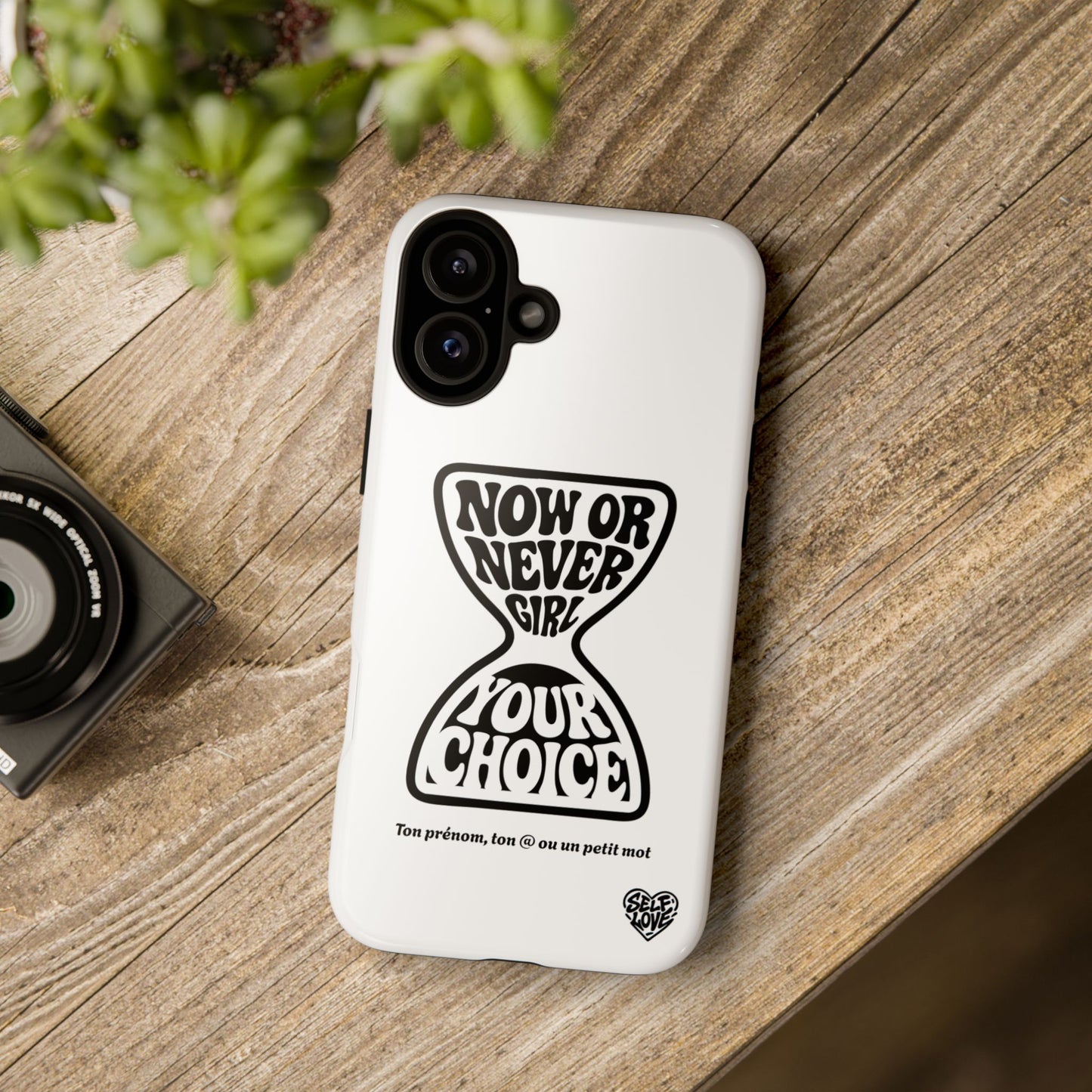 Now Or Never Girl - Coque iPhone (blanc)