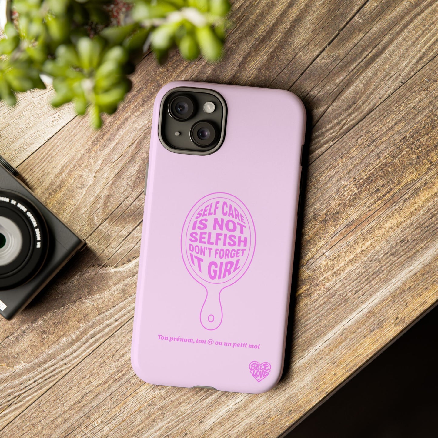 Self Care - Coque iPhone (rose)