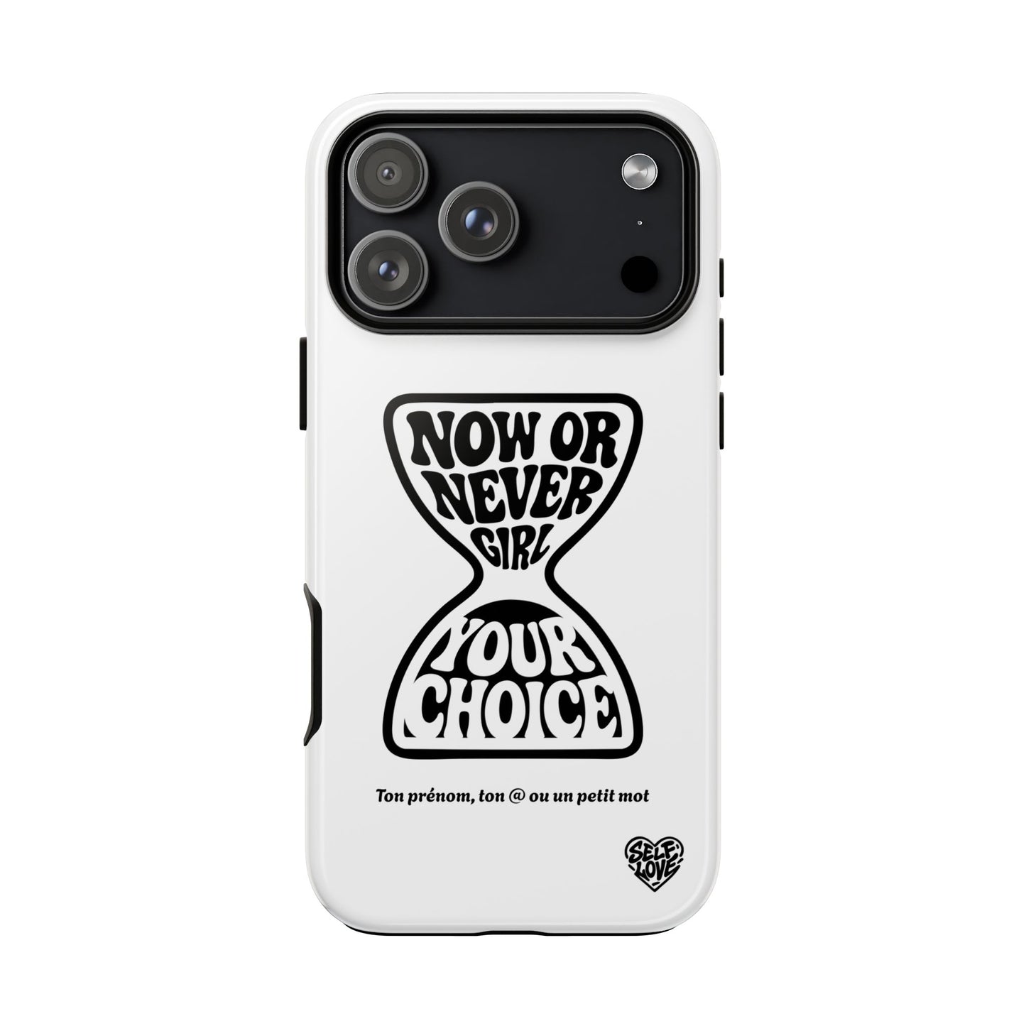 Now Or Never Girl - Coque iPhone (blanc)