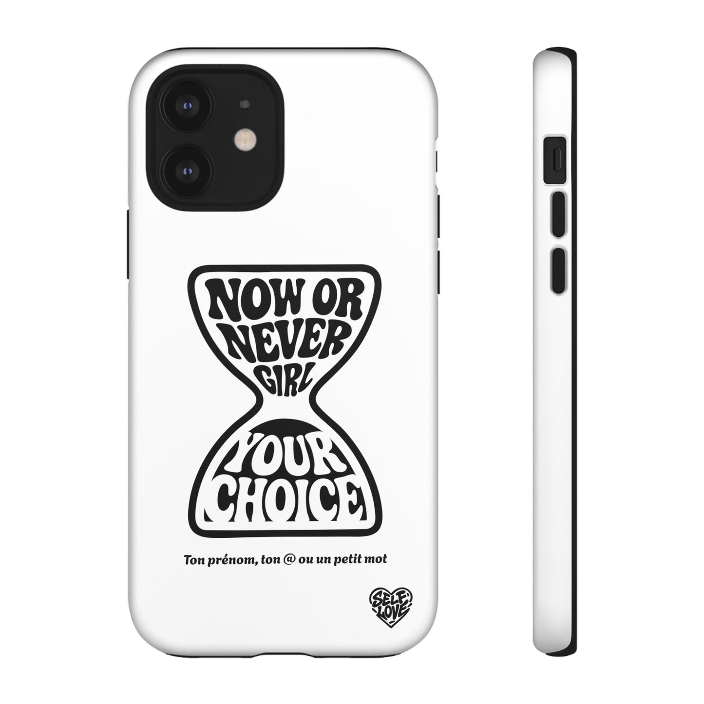 Now Or Never Girl - Coque iPhone (blanc)
