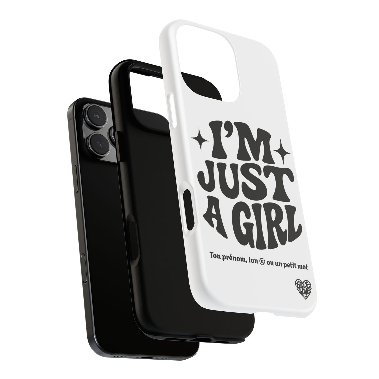 Im Just A Girl - Coque iPhone (blanc)