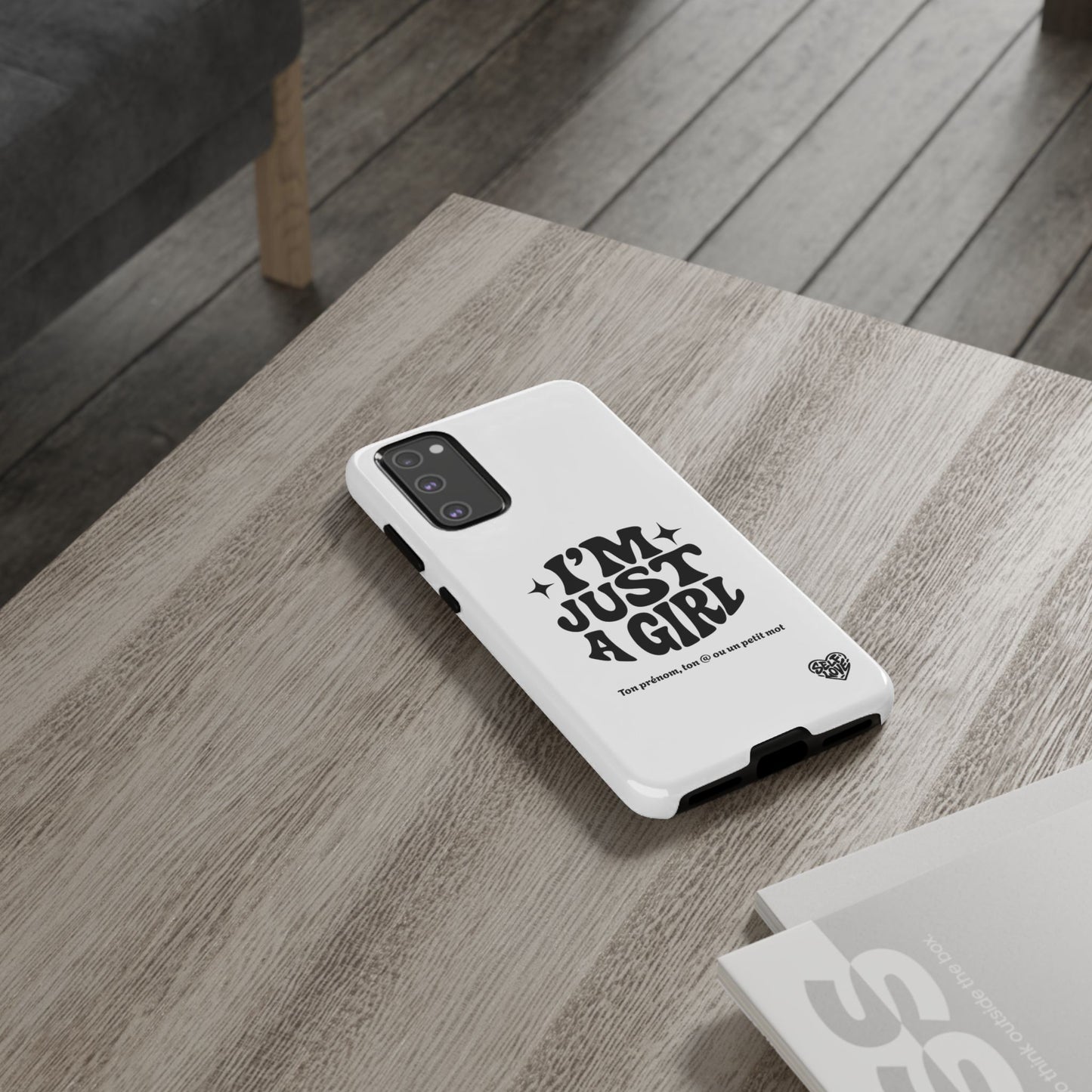 Im Just A Girl - Coque Samsung (blanc)