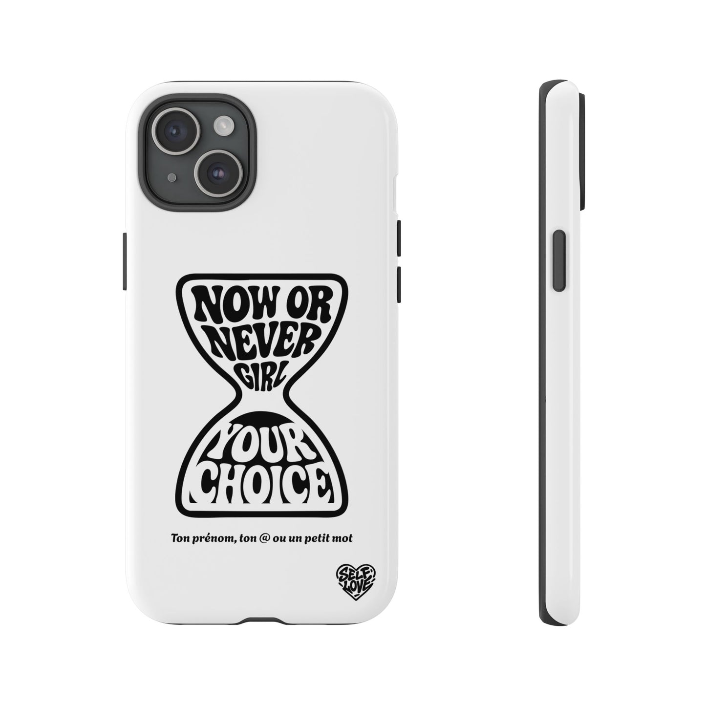 Now Or Never Girl - Coque iPhone (blanc)
