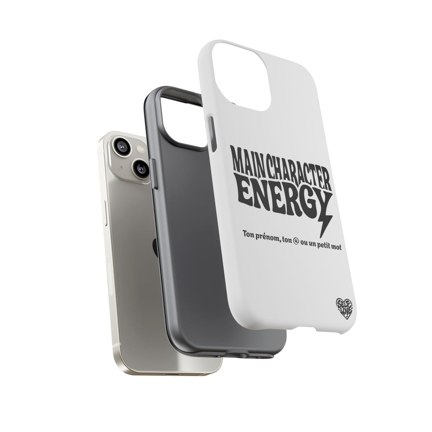 Main Character Energy - Coque iPhone (blanc)