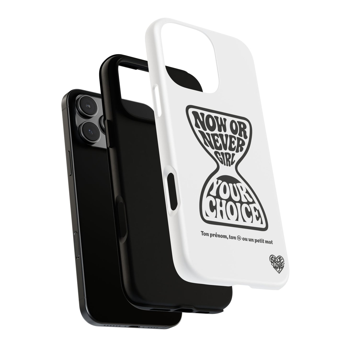 Now Or Never Girl - Coque iPhone (blanc)