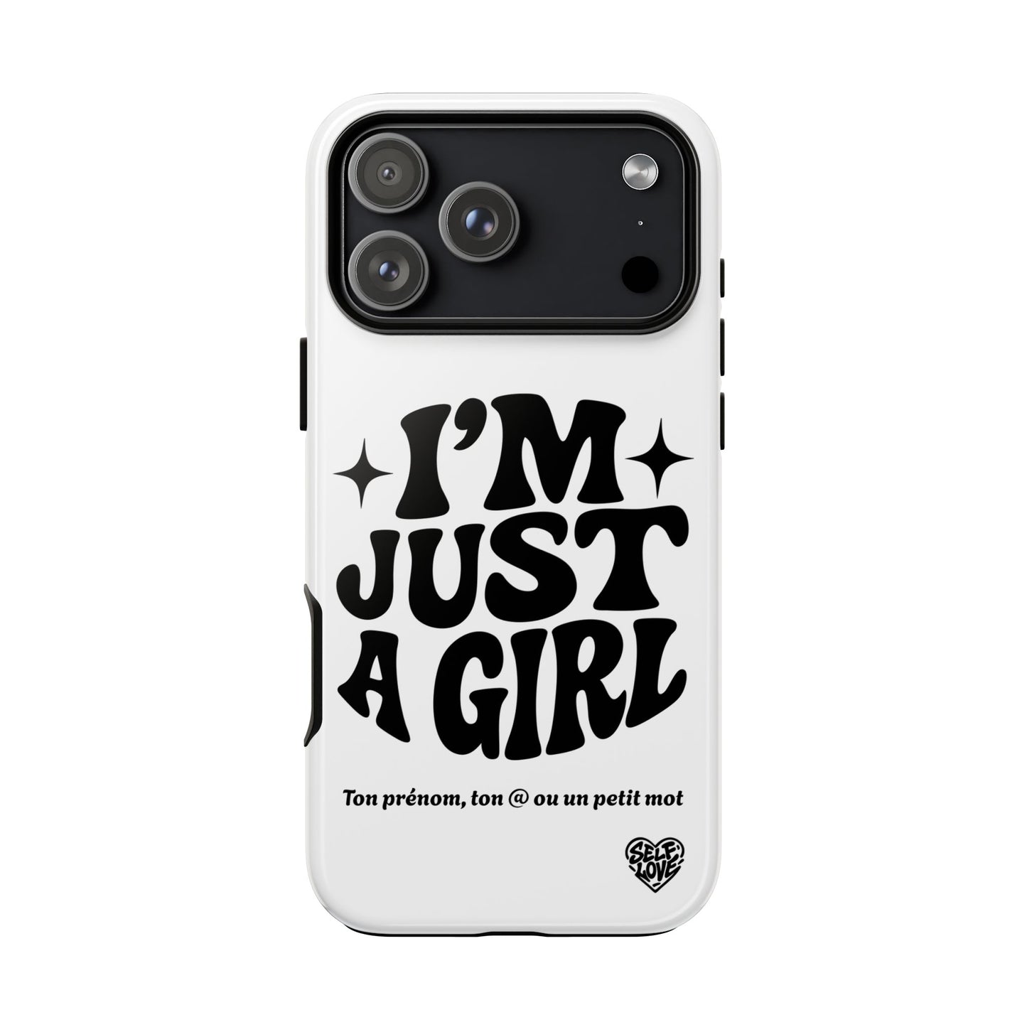 Im Just A Girl - Coque iPhone (blanc)