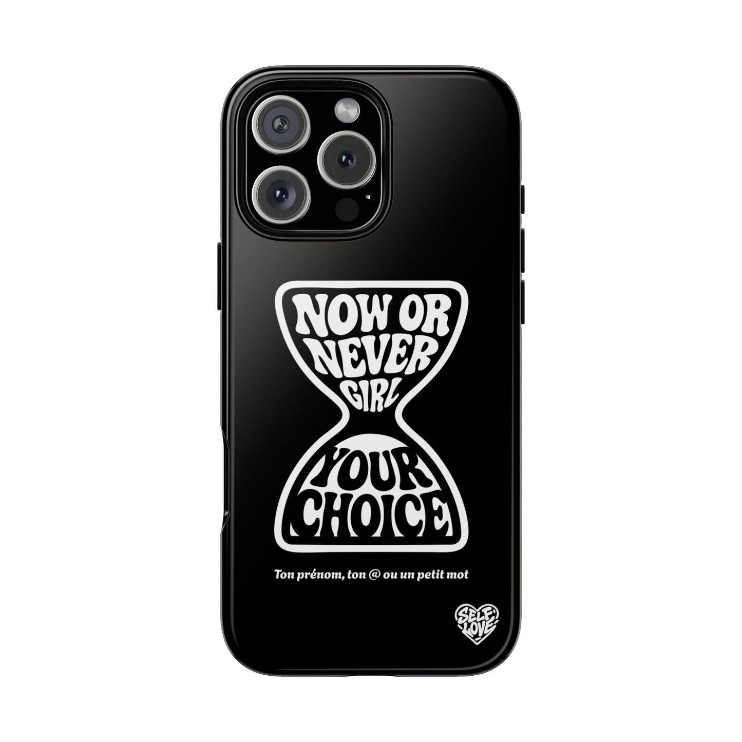 Now Or Never Girl - Coque iPhone (noir)