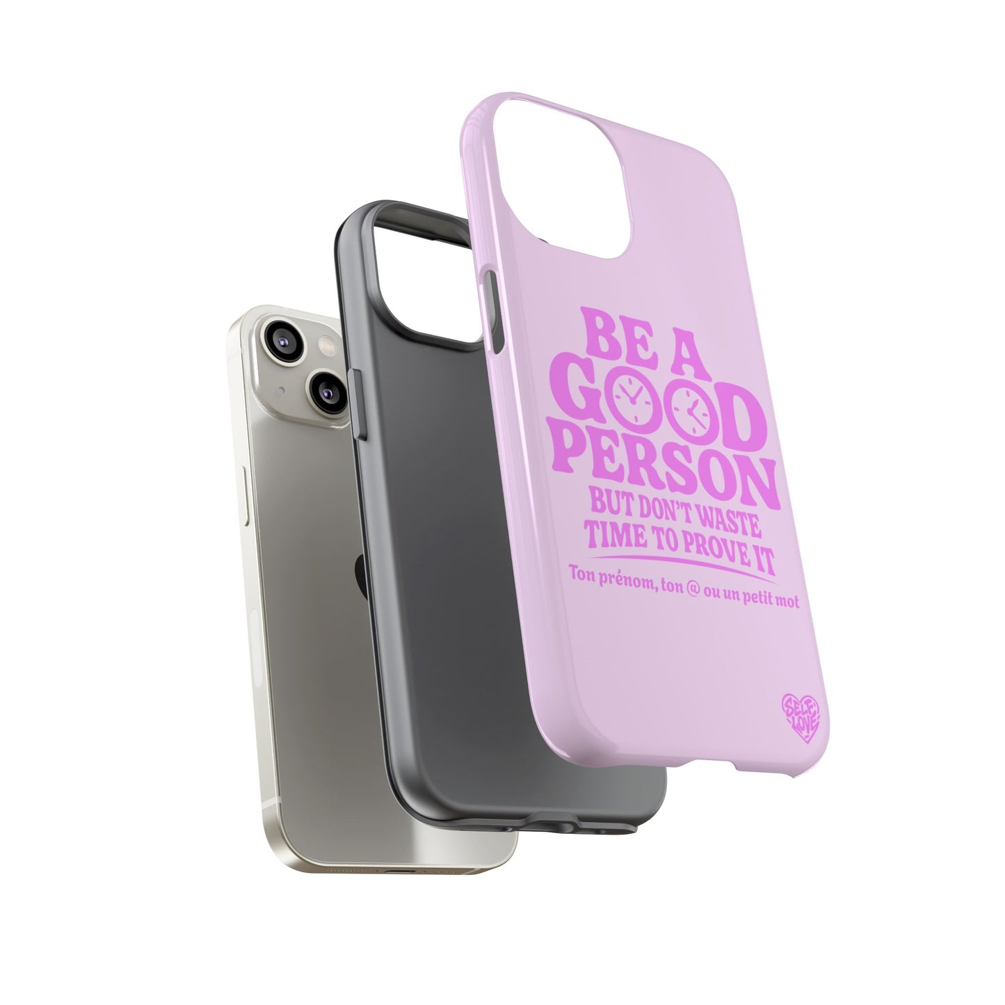 Be A Good Person - Coque iPhone (rose)