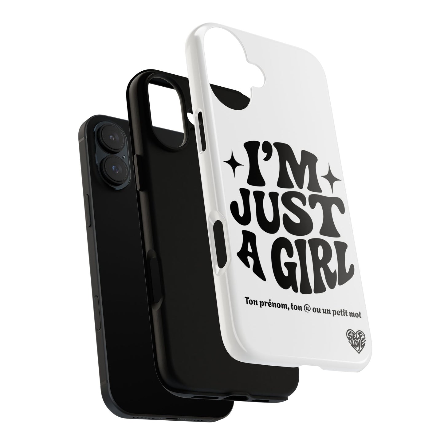 Im Just A Girl - Coque iPhone (blanc)