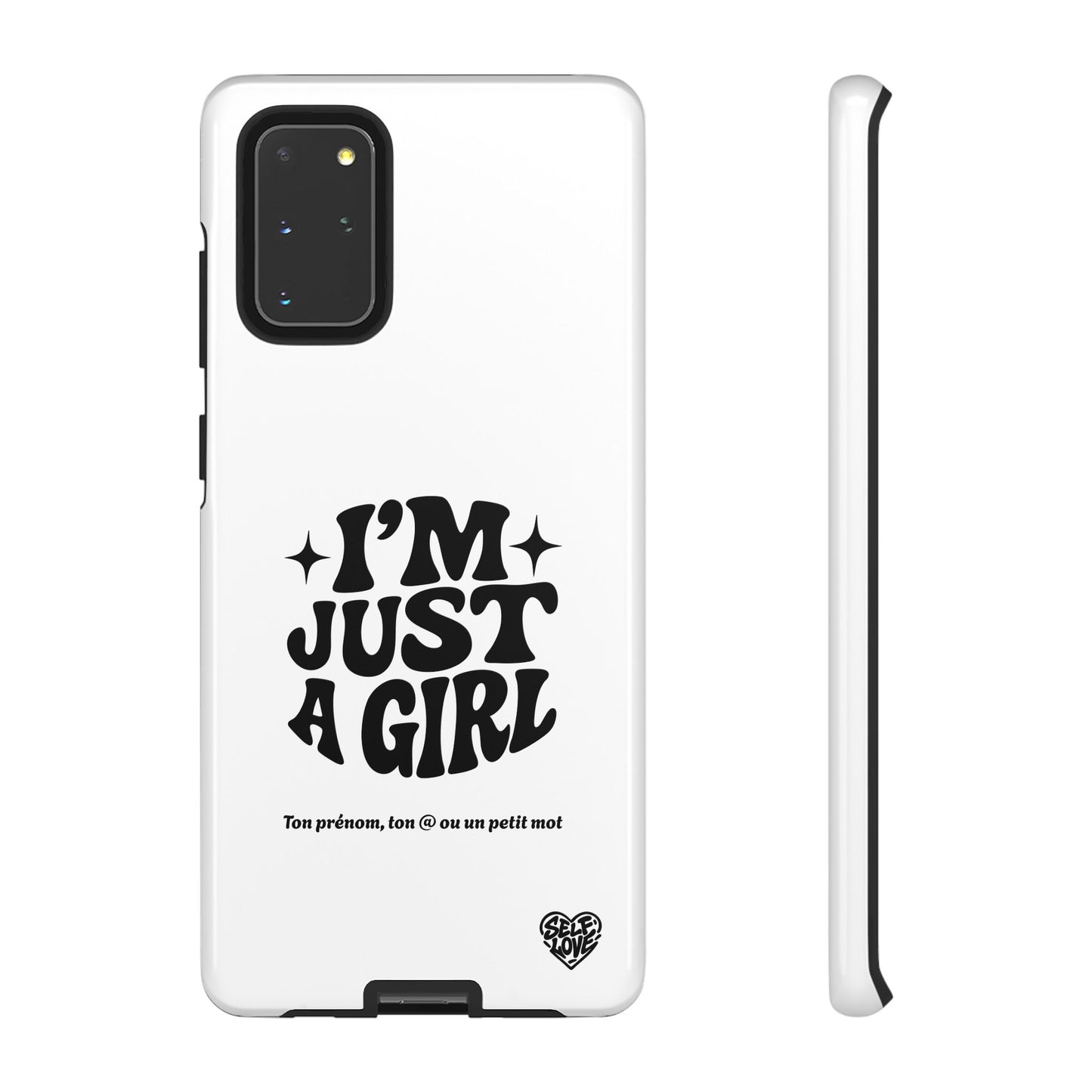 Im Just A Girl - Coque Samsung (blanc)
