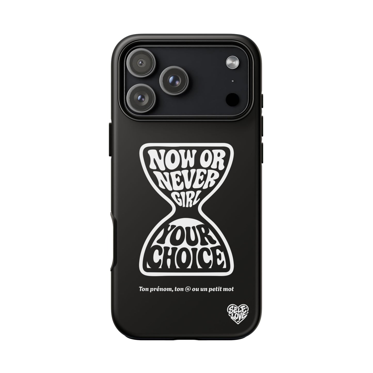 Now Or Never Girl - Coque iPhone (noir)