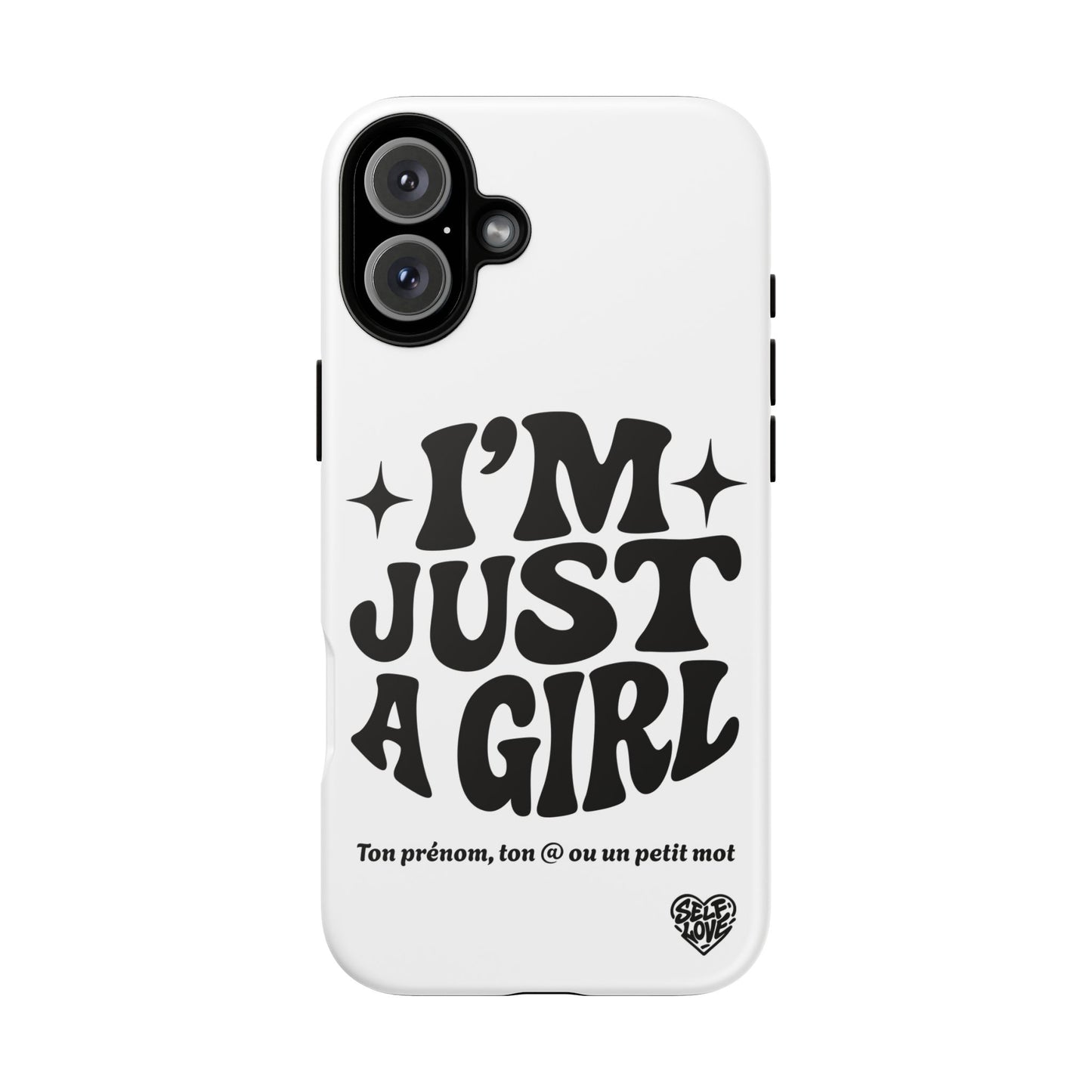 Im Just A Girl - Coque iPhone (blanc)