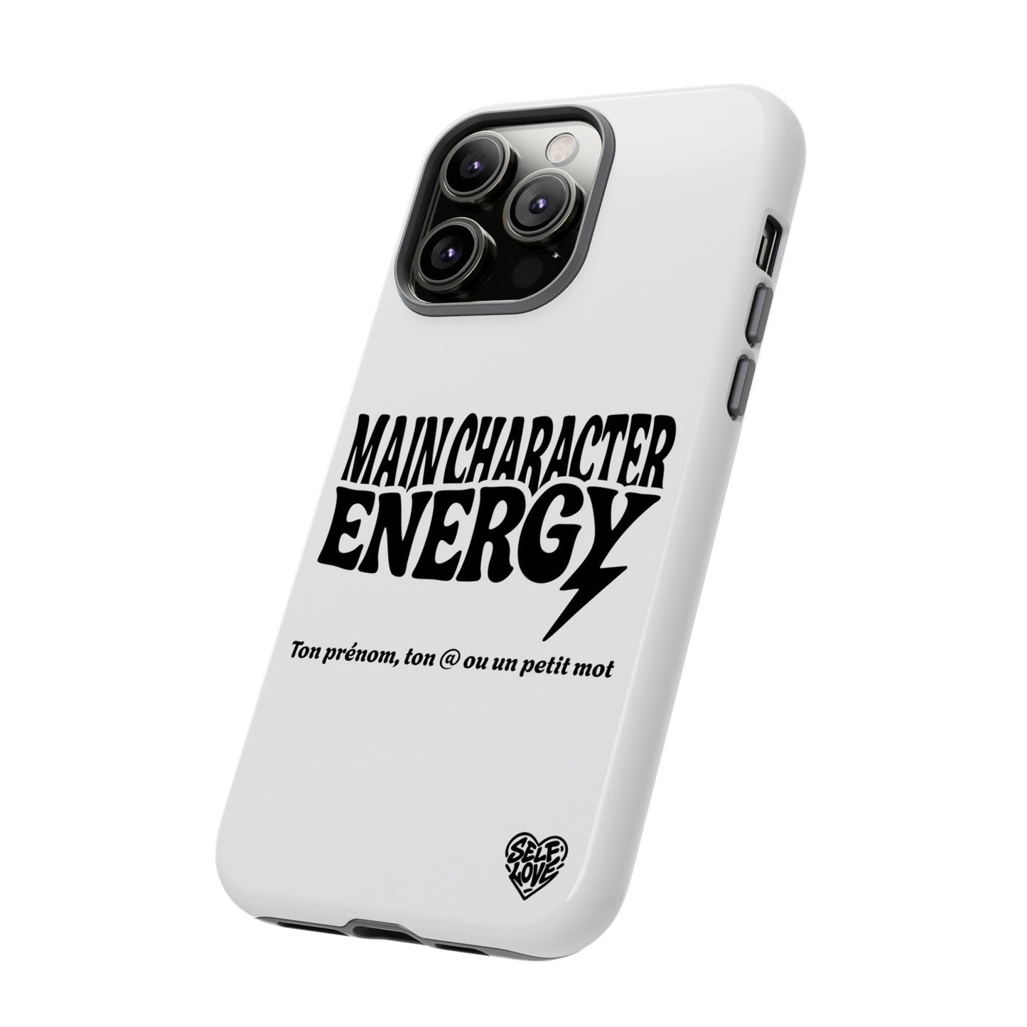 Main Character Energy - Coque iPhone (blanc)