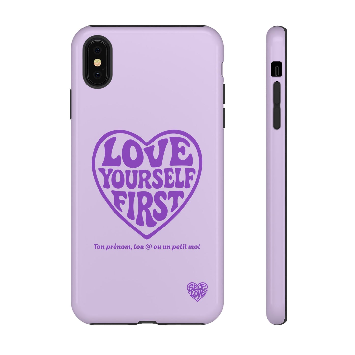 Love Yourself First - Coque iPhone (violet)