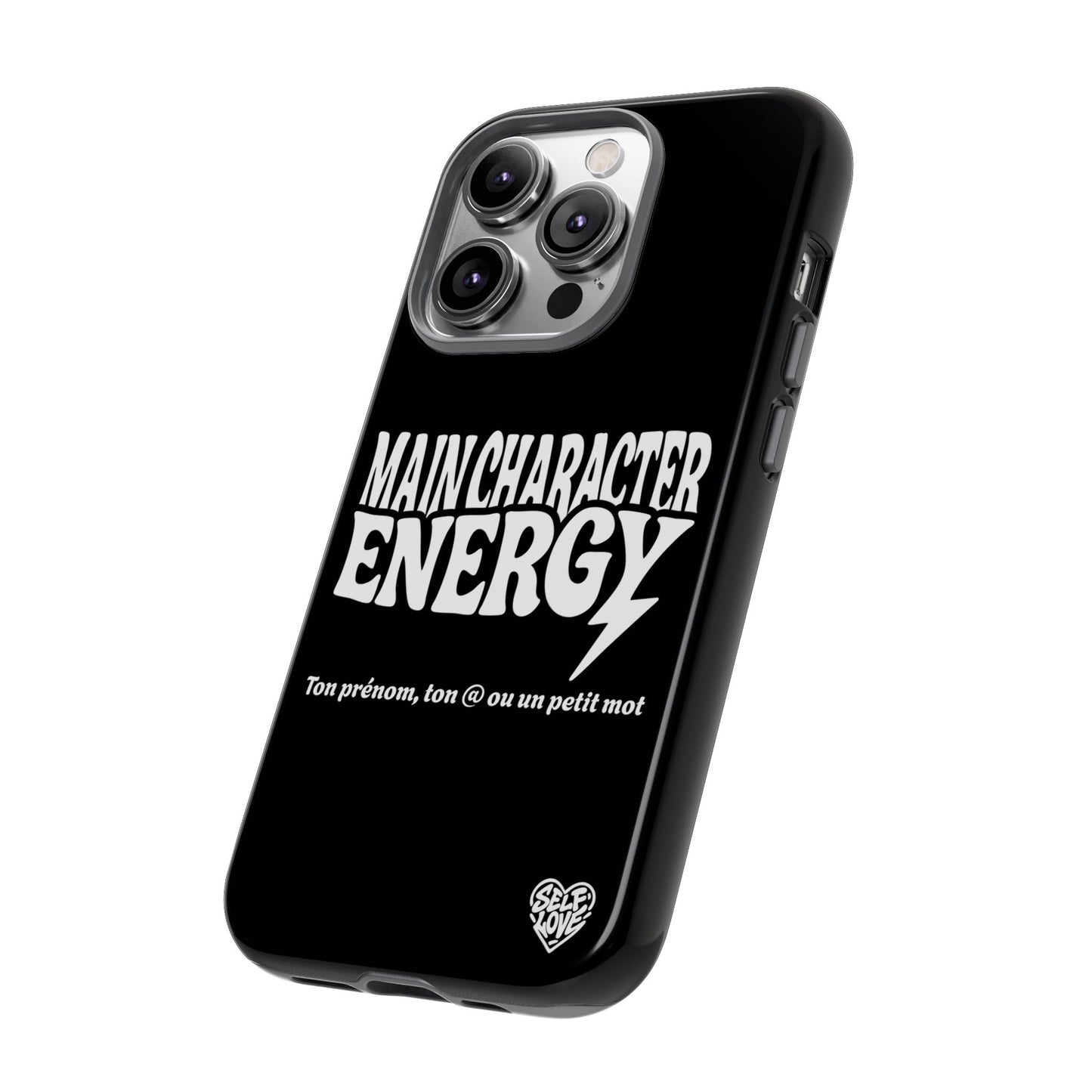 Main Character Energy - Coque iPhone (noir)