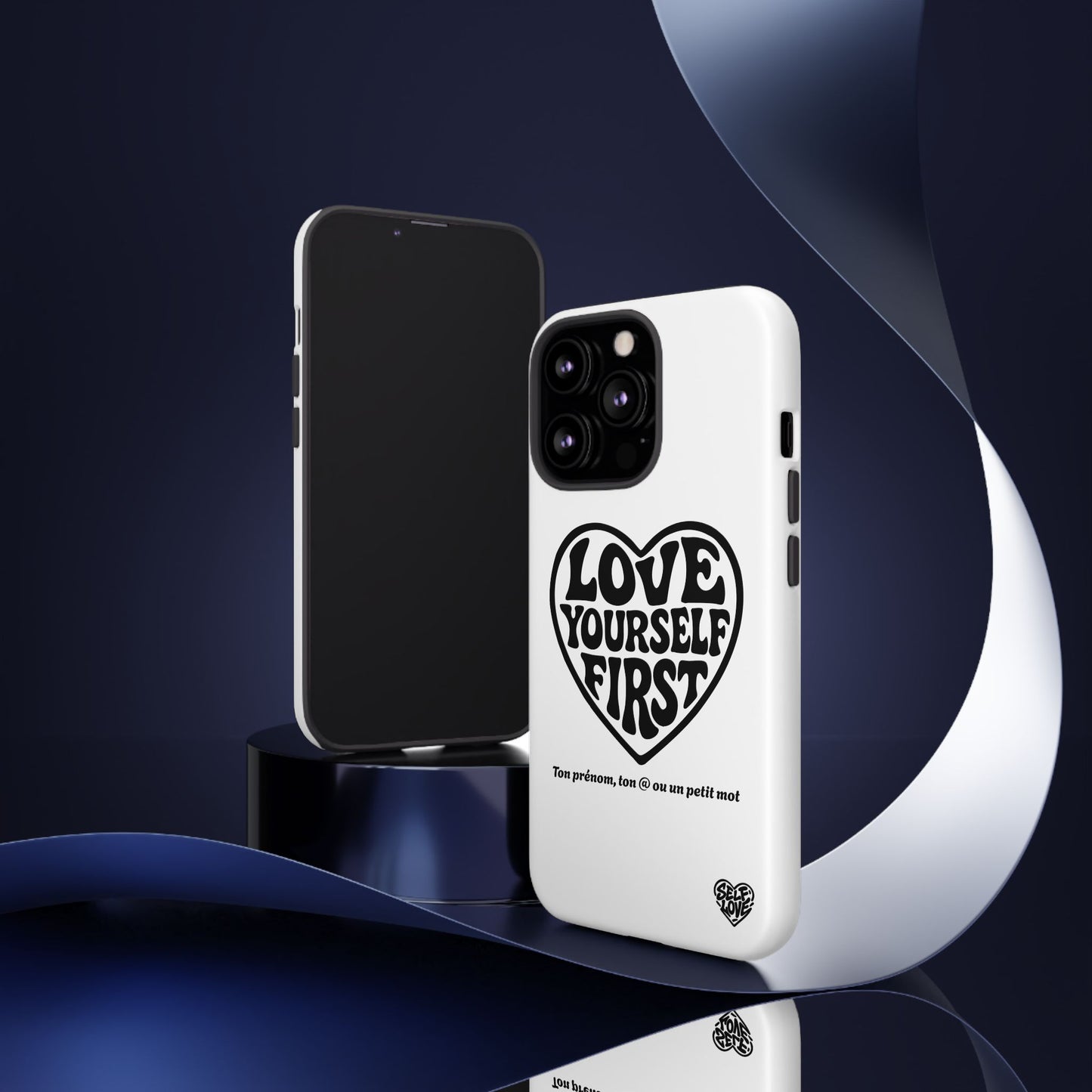 Love Yourself First - Coque iPhone (blanc)