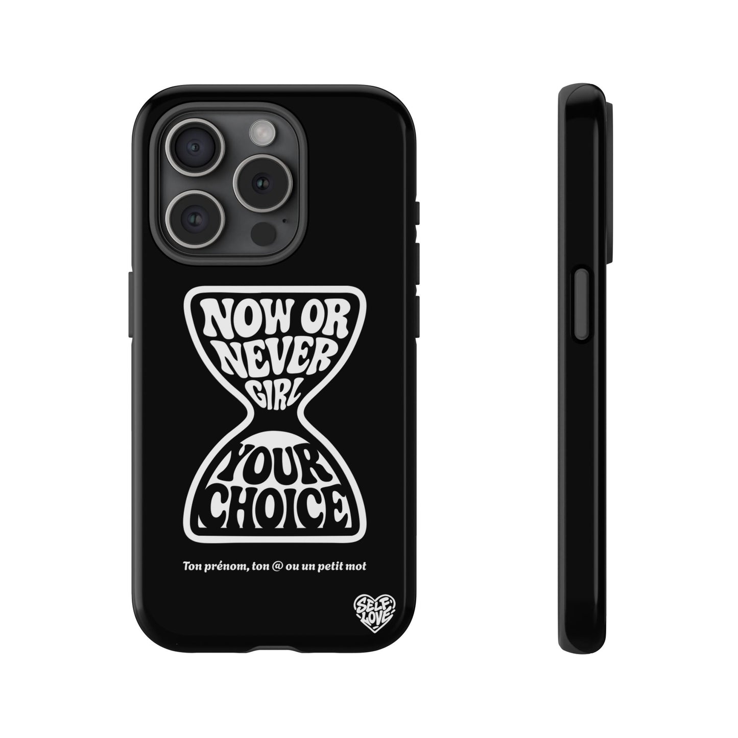 Now Or Never Girl - Coque iPhone (noir)