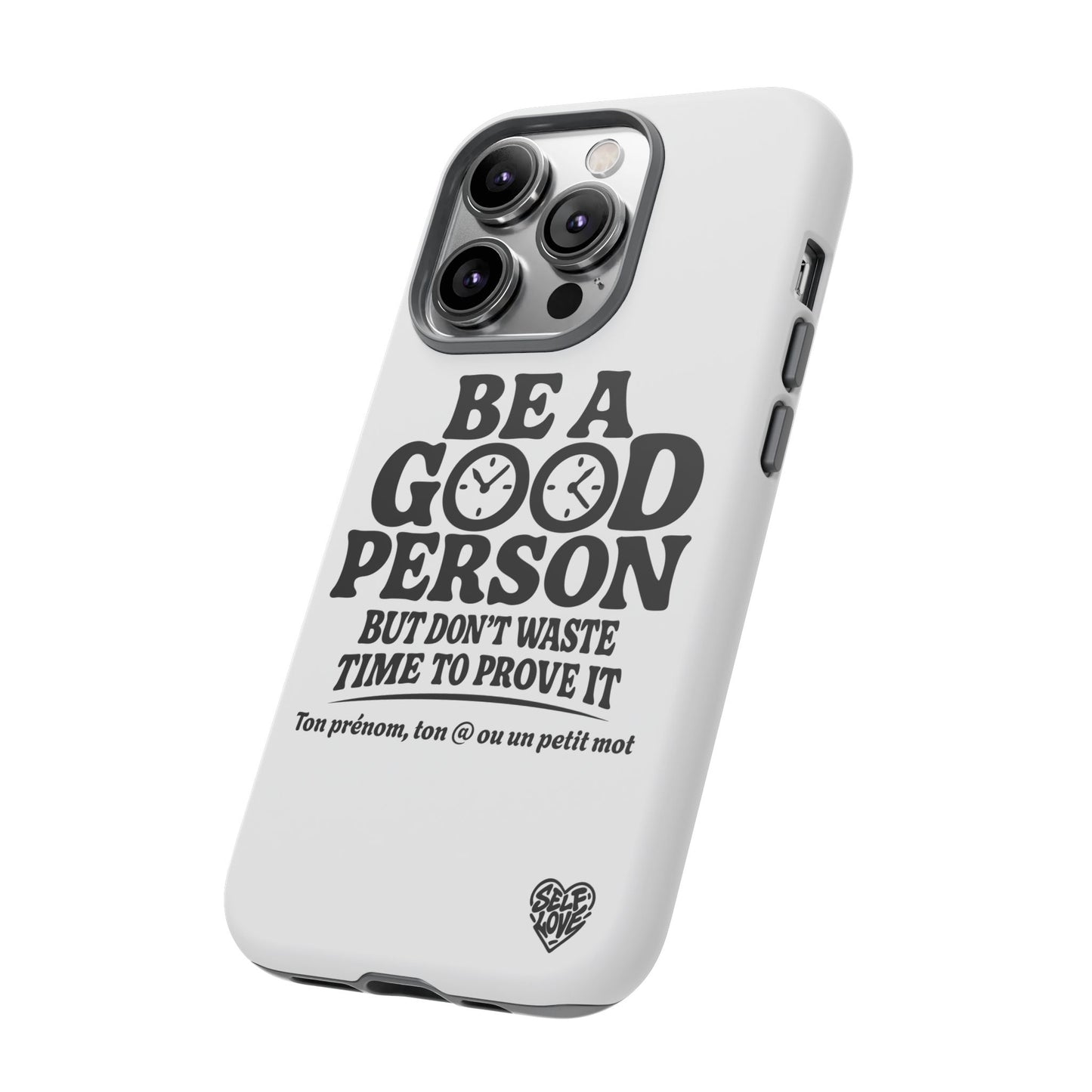 Be A Good Person - Coque iPhone (blanc)