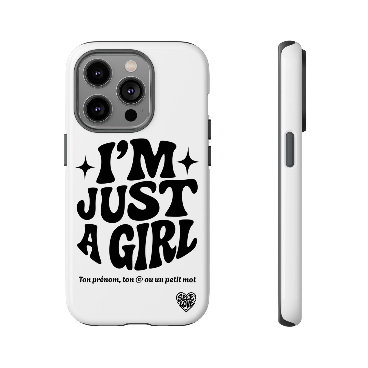 Im Just A Girl - Coque iPhone (blanc)