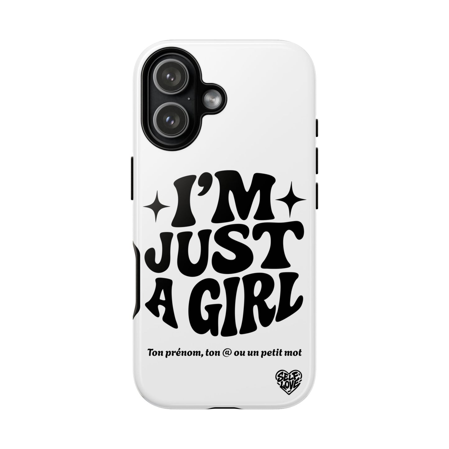 Im Just A Girl - Coque iPhone (blanc)