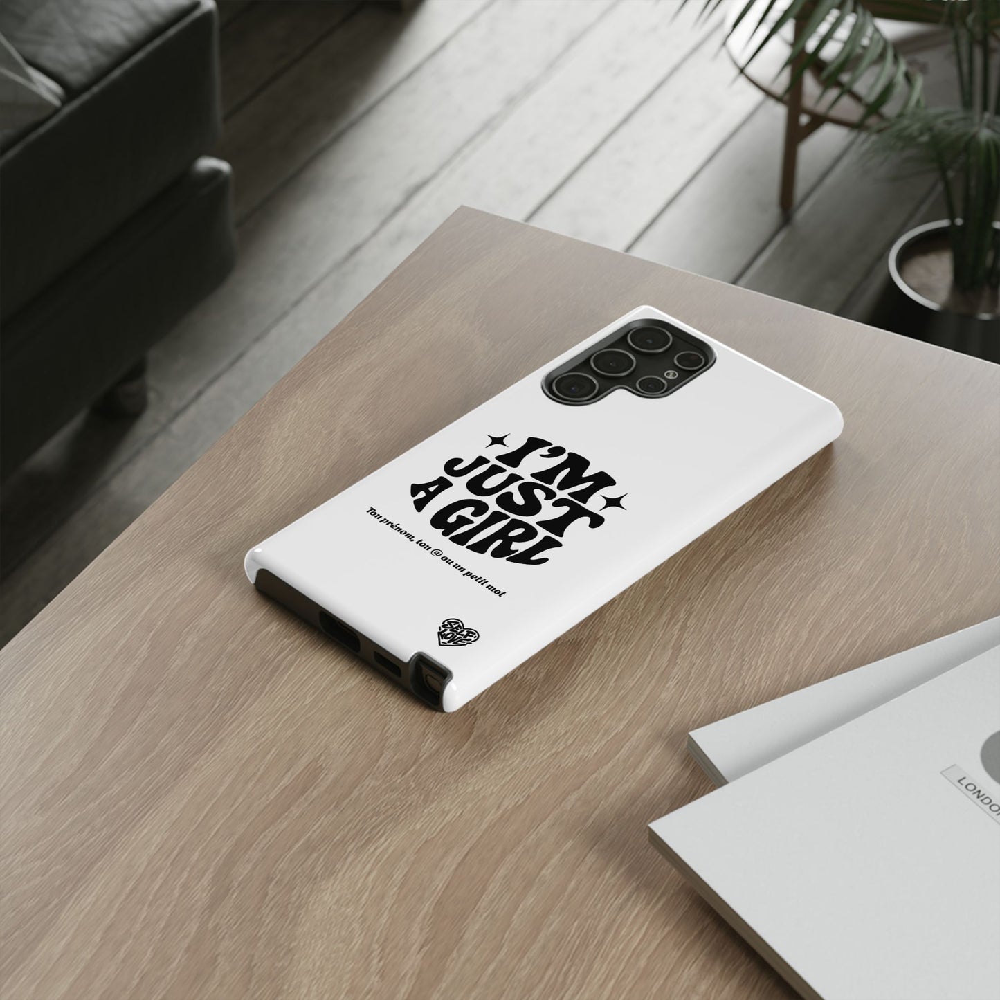 Im Just A Girl - Coque Samsung (blanc)